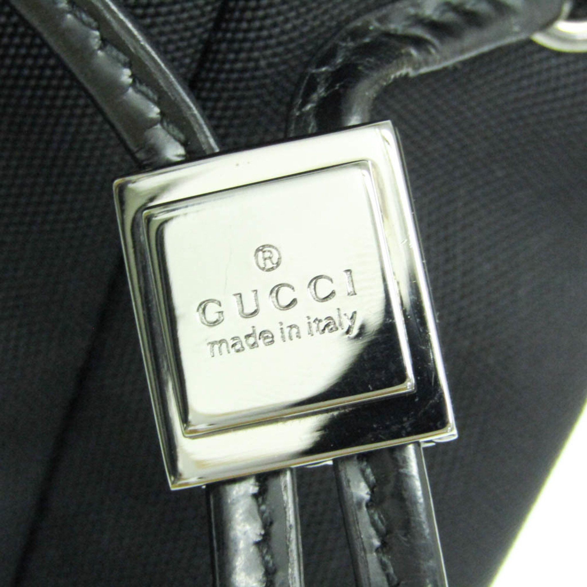 Gucci Drawstring Black Canvas Clutch Bag (Pre-Owned) Size ONE SIZE - 12 Thumbnail