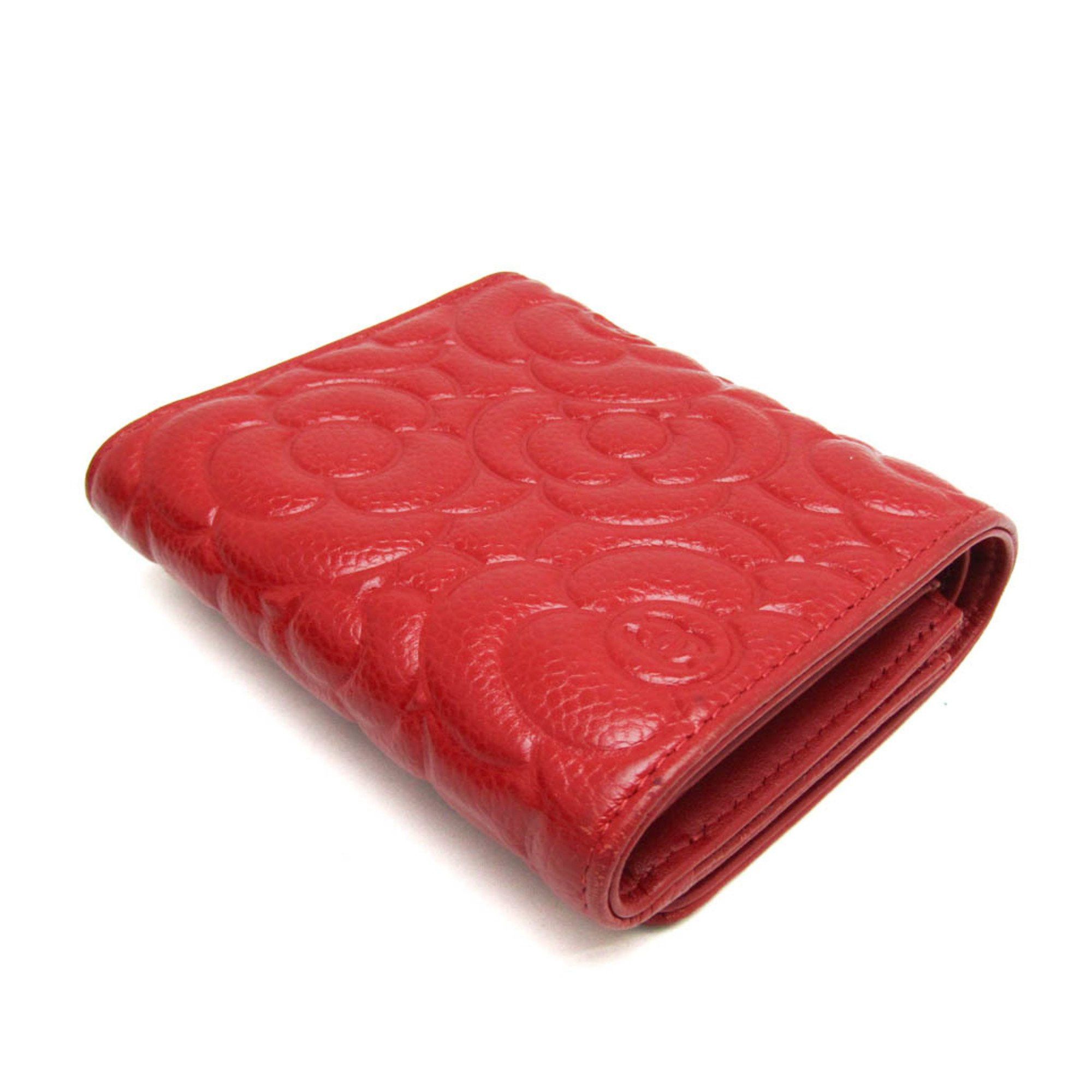 Chanel Camellia Red Leather Wallet (Pre-Owned) Size ONE SIZE - 2 Thumbnail