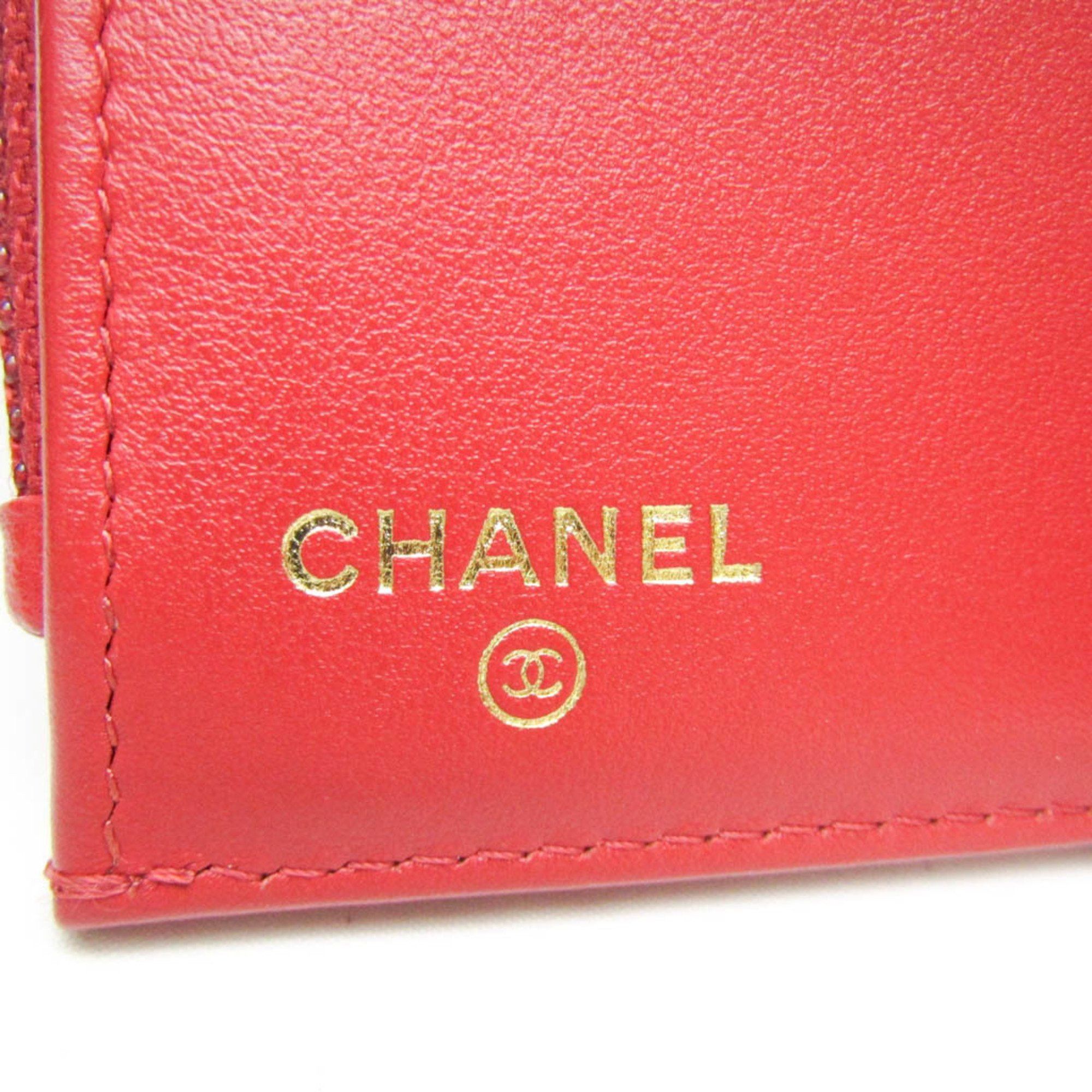 Chanel Camellia Red Leather Wallet (Pre-Owned) Size ONE SIZE - 6 Thumbnail