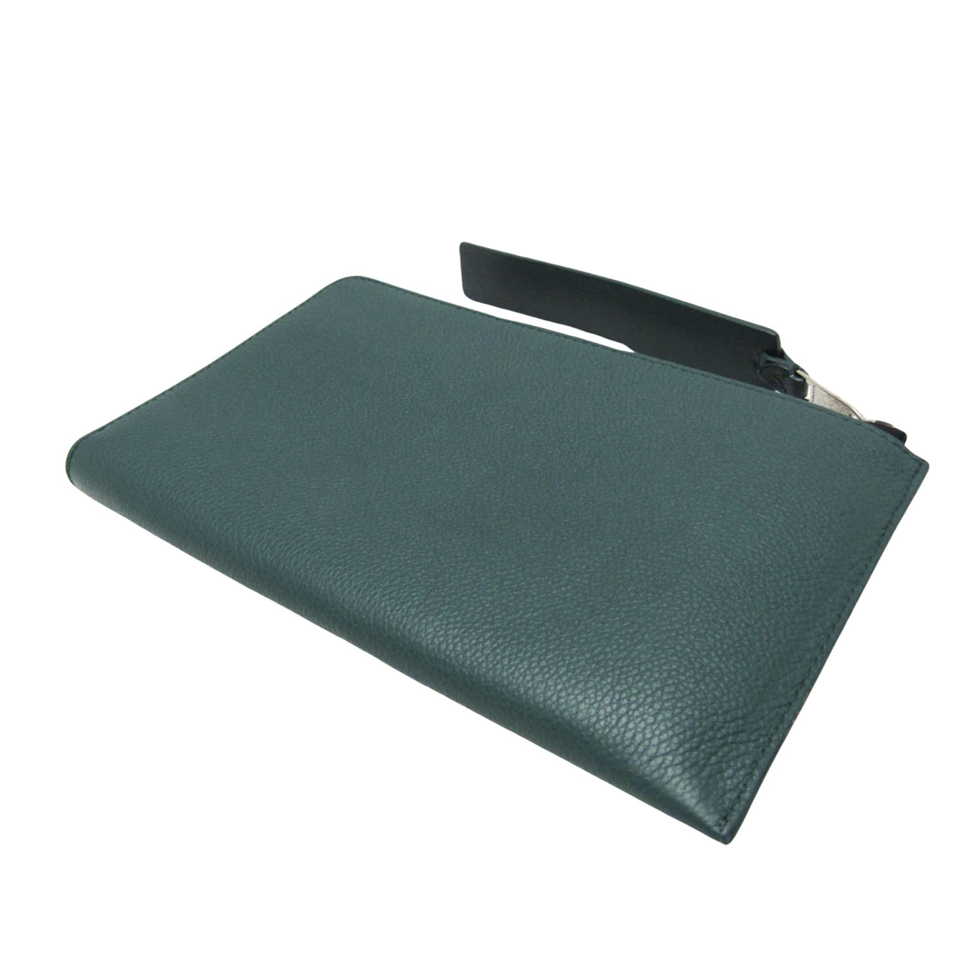 Burberry - Green Leather Clutch Bag (Pre-Owned) Size ONE SIZE - 2 Thumbnail