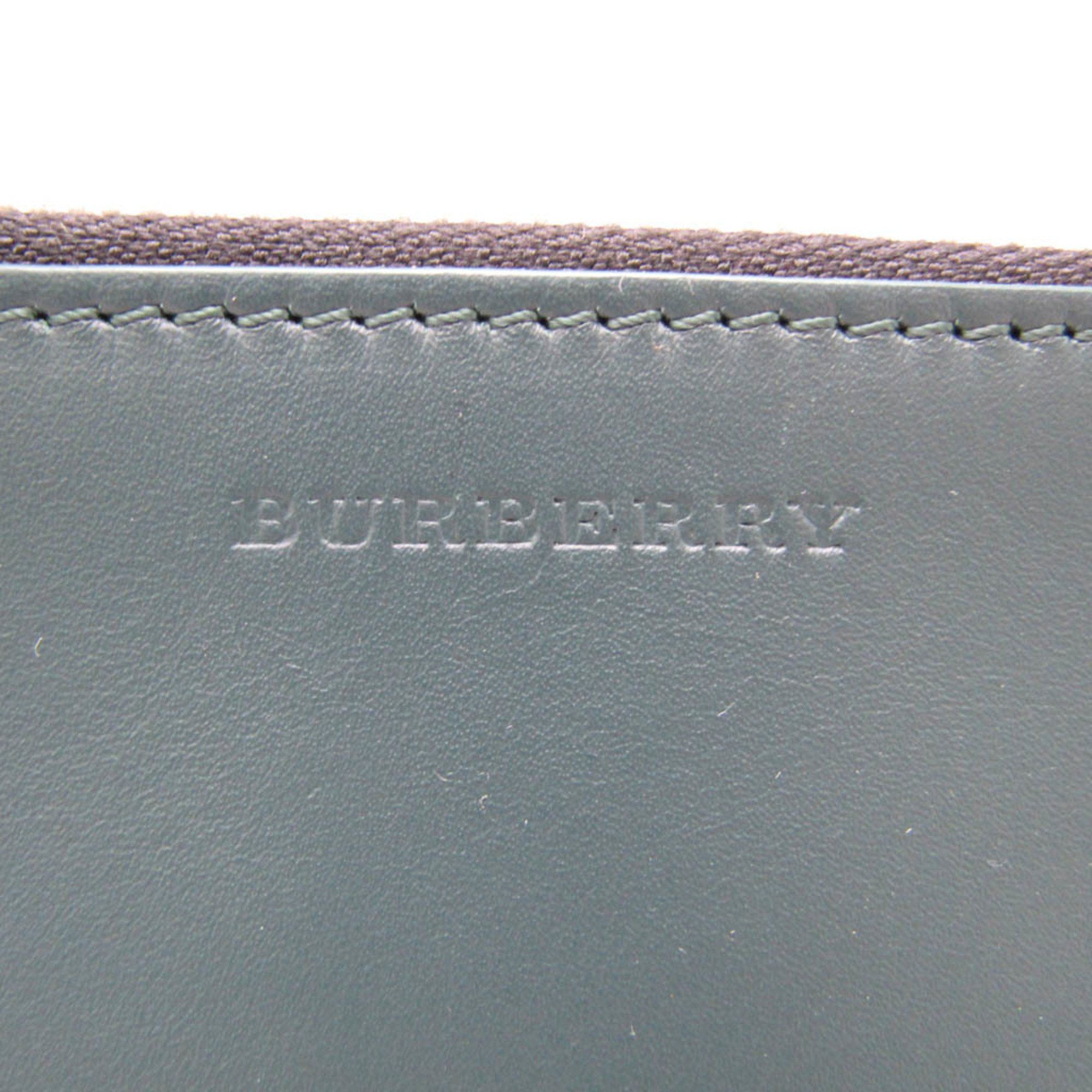Burberry - Green Leather Clutch Bag (Pre-Owned) Size ONE SIZE - 6 Thumbnail