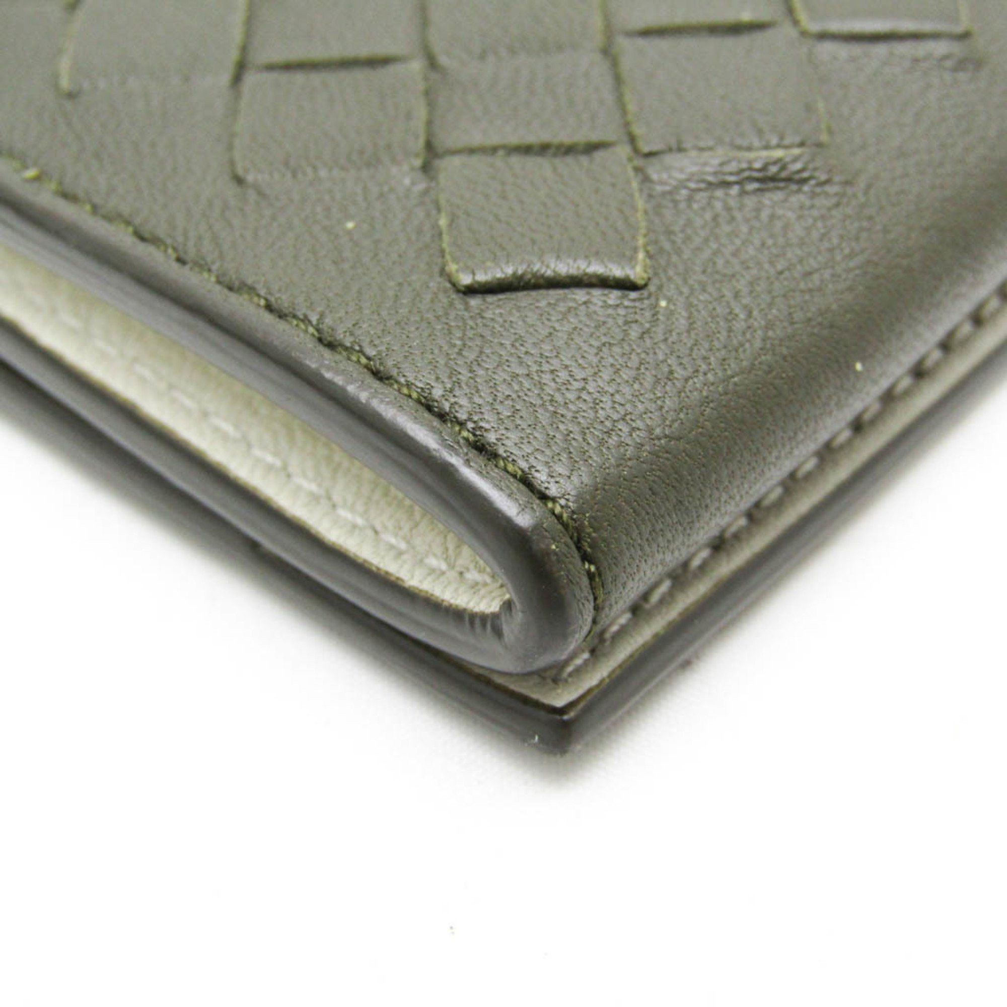 Bottega Veneta Intrecciato Khaki Leather Wallet (Pre-Owned) Size ONE SIZE - 6 Thumbnail