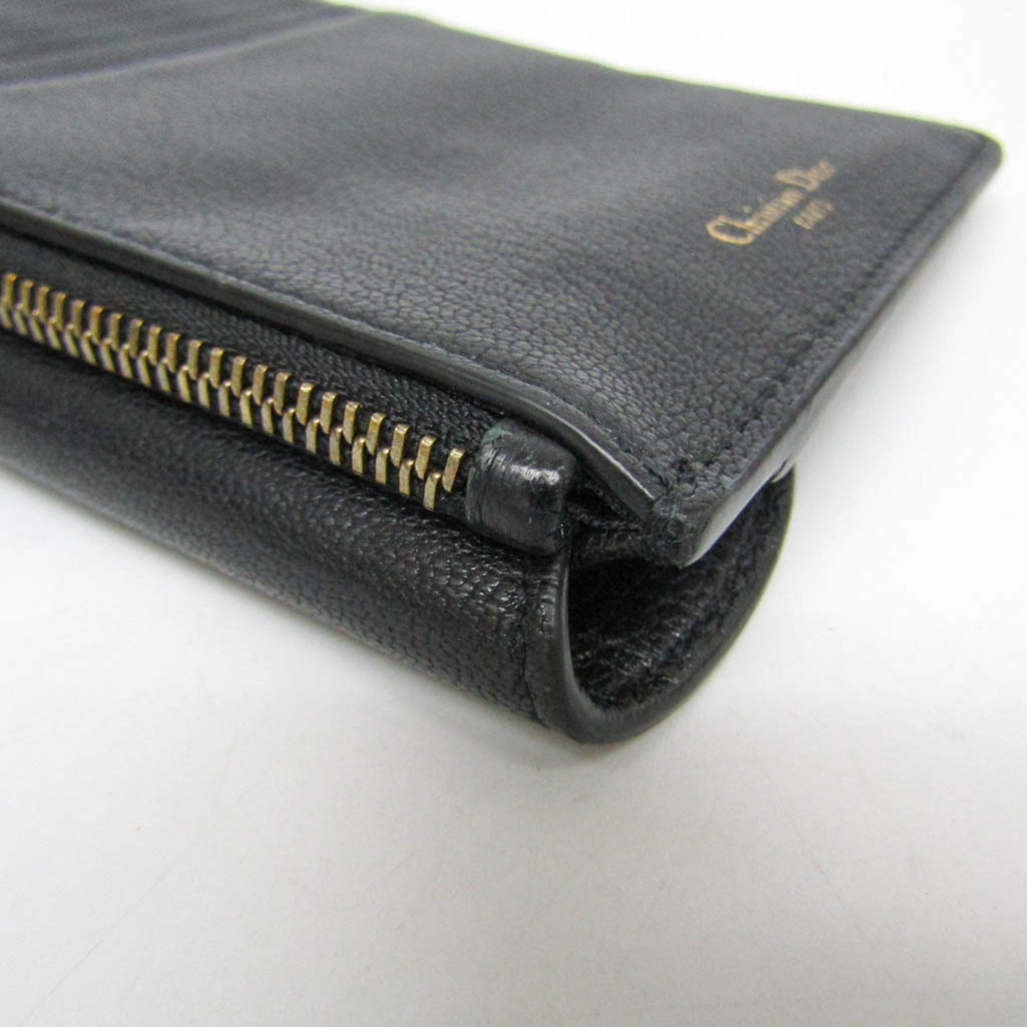 Dior Saddle Black Leather Wallet (Pre-Owned) Size ONE SIZE - 8 Thumbnail