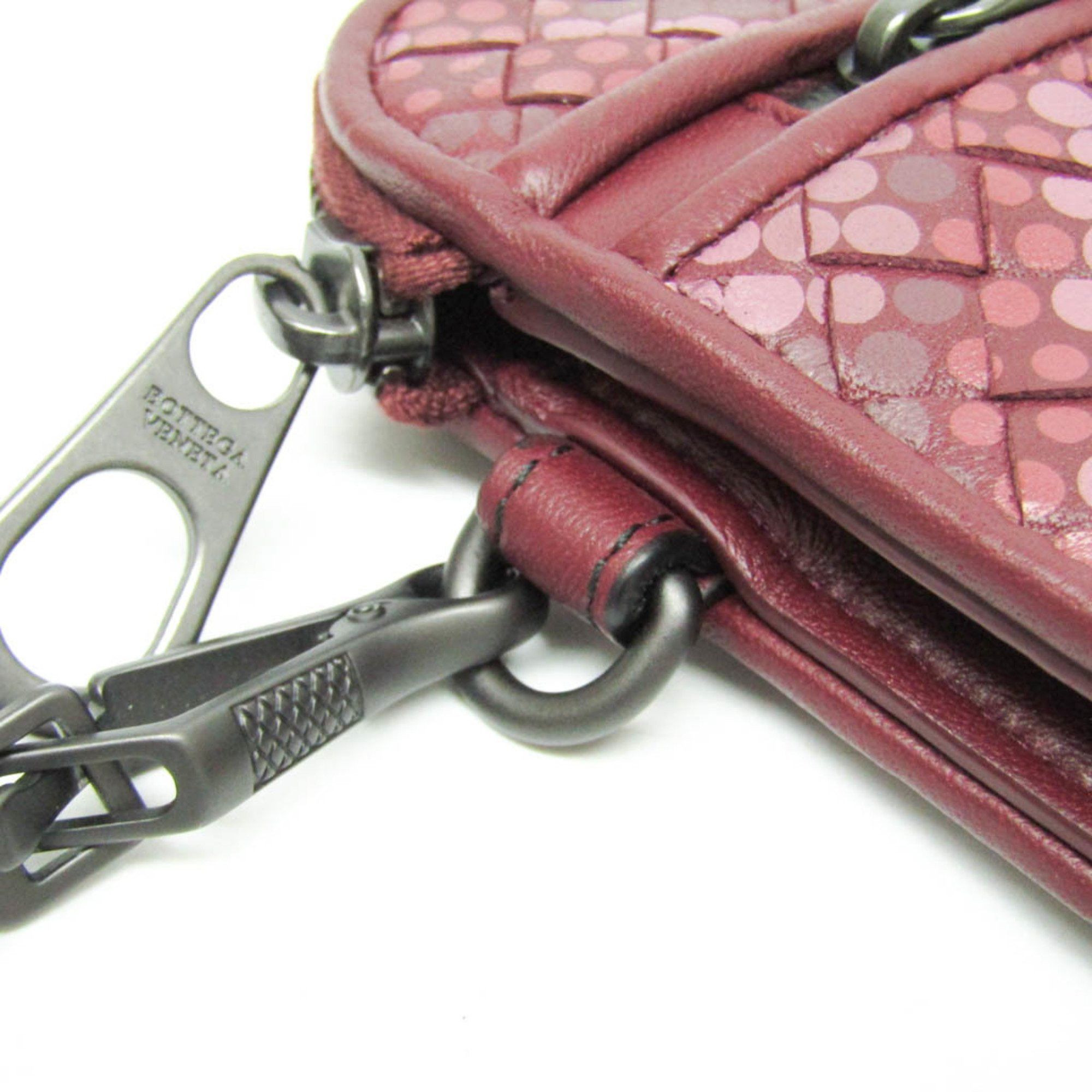 Bottega Veneta Intrecciato Burgundy Leather Clutch Bag (Pre-Owned) Size ONE SIZE - 9 Thumbnail