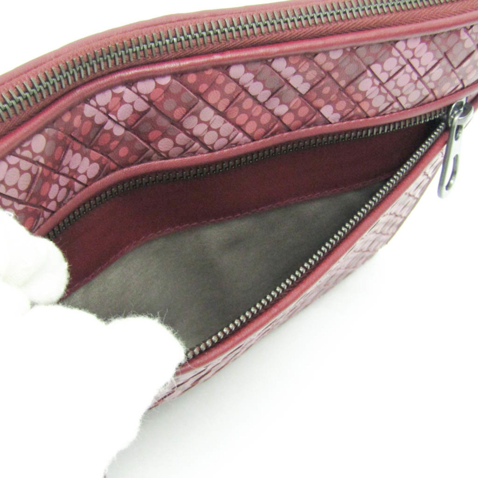 Bottega Veneta Intrecciato Burgundy Leather Clutch Bag (Pre-Owned) Size ONE SIZE - 8 Thumbnail