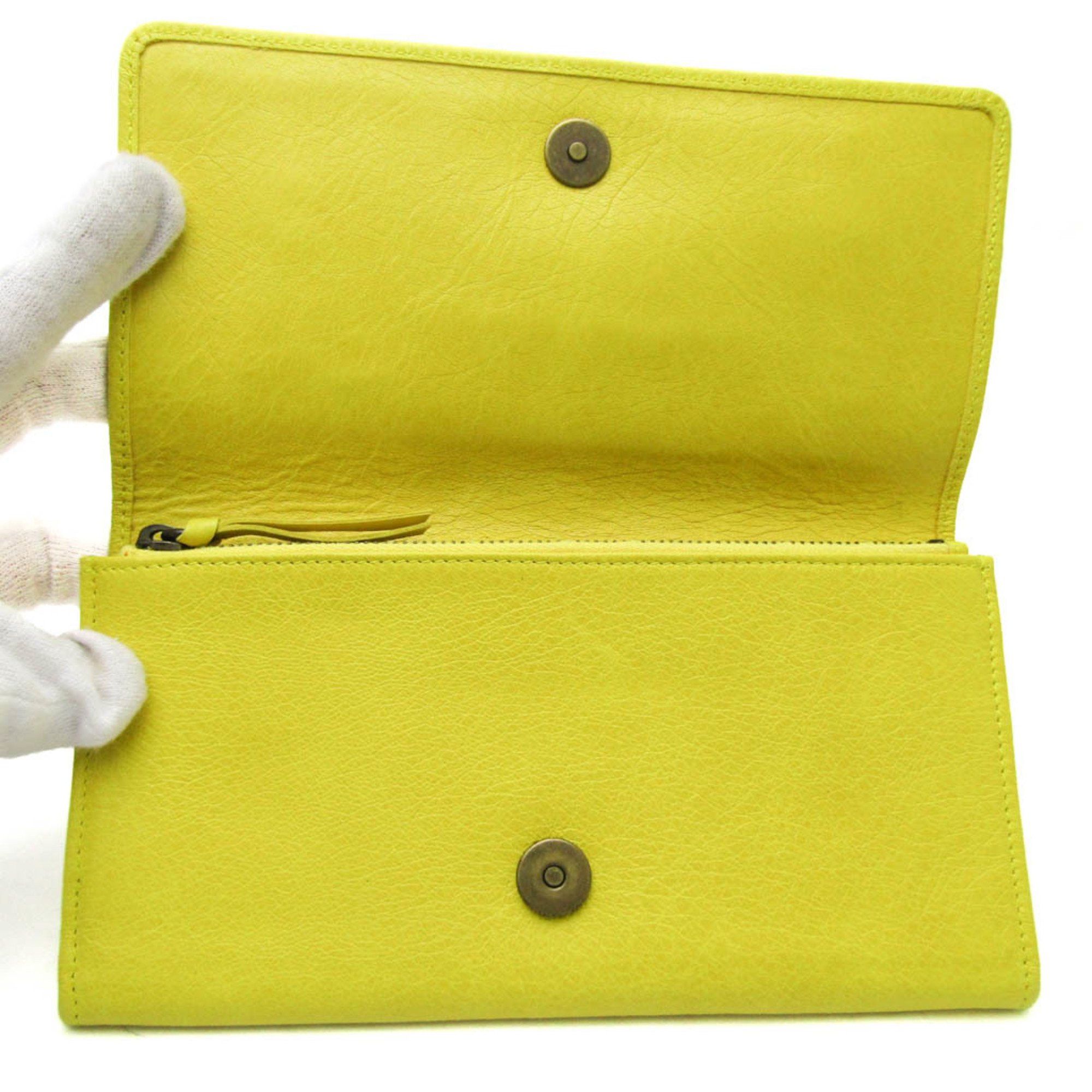 Balenciaga Classic Yellow Leather Wallet (Pre-Owned) Size ONE SIZE - 3 Thumbnail