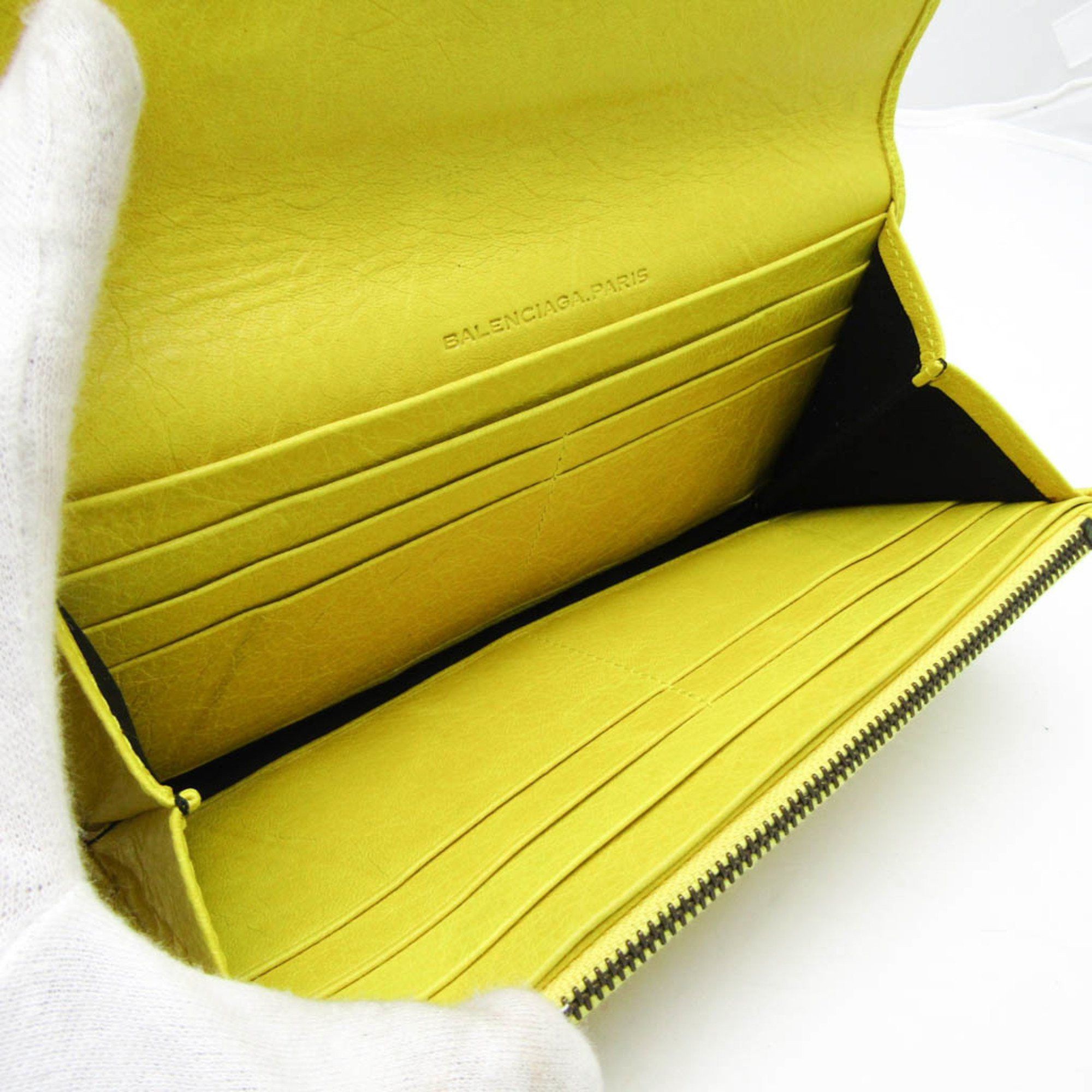 Balenciaga Classic Yellow Leather Wallet (Pre-Owned) Size ONE SIZE - 4 Thumbnail