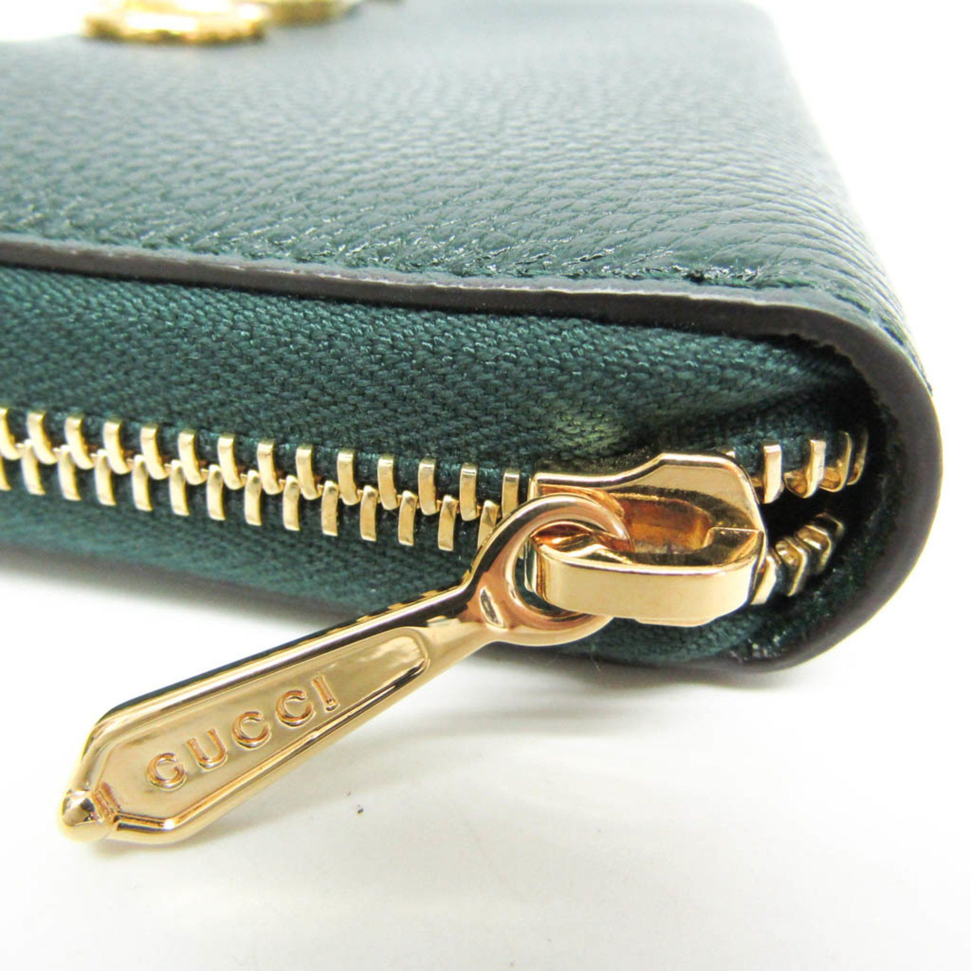 Gucci Zumi Green Leather Wallet (Pre-Owned) Size ONE SIZE - 8 Thumbnail