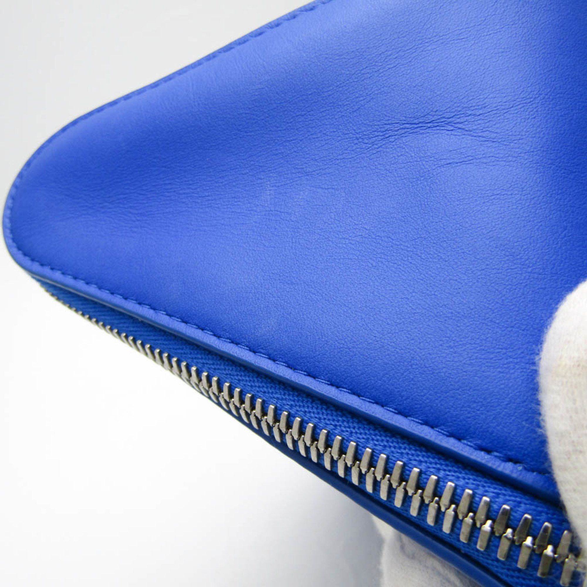 Bottega Veneta Organizer Blue Leather Clutch Bag (Pre-Owned) Size ONE SIZE - 8 Thumbnail