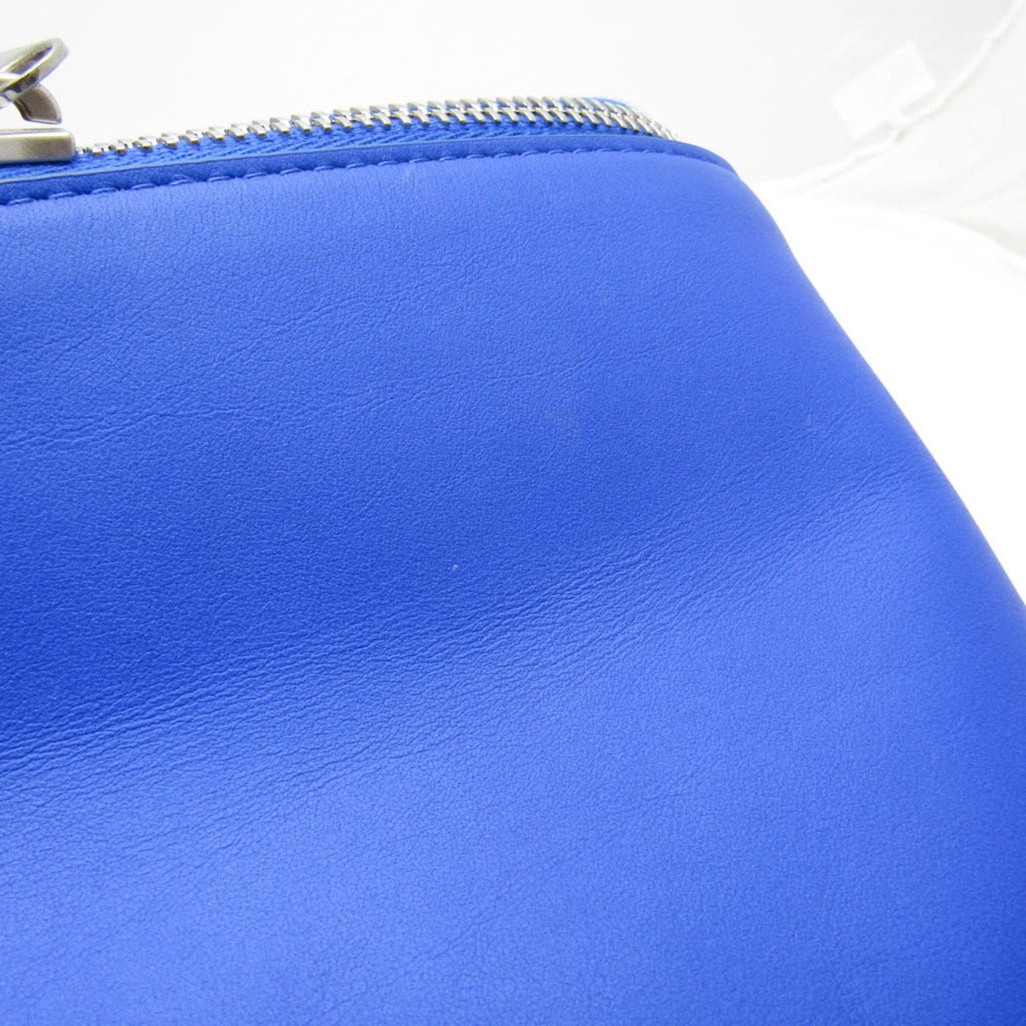 Bottega Veneta Organizer Blue Leather Clutch Bag (Pre-Owned) Size ONE SIZE - 7 Thumbnail