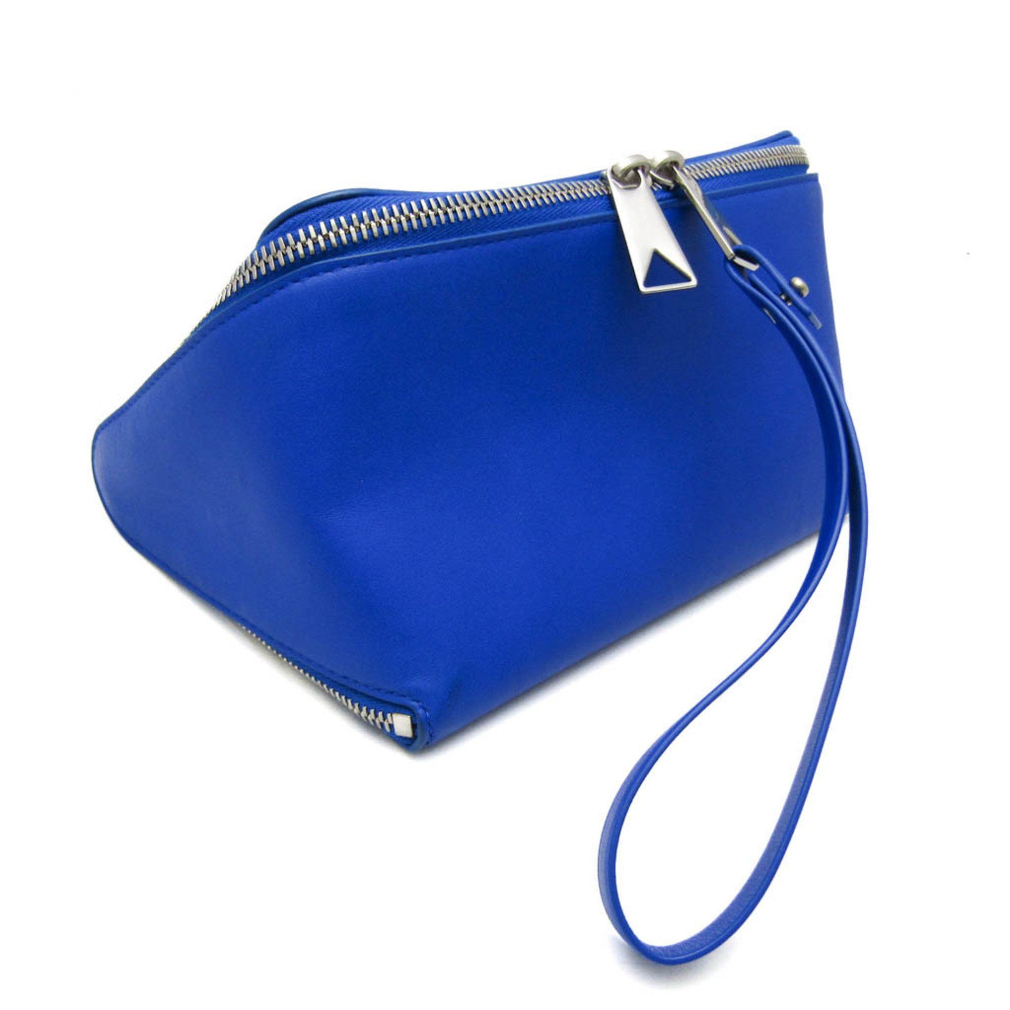 Bottega Veneta Organizer Blue Leather Clutch Bag (Pre-Owned) Size ONE SIZE - 2 Thumbnail