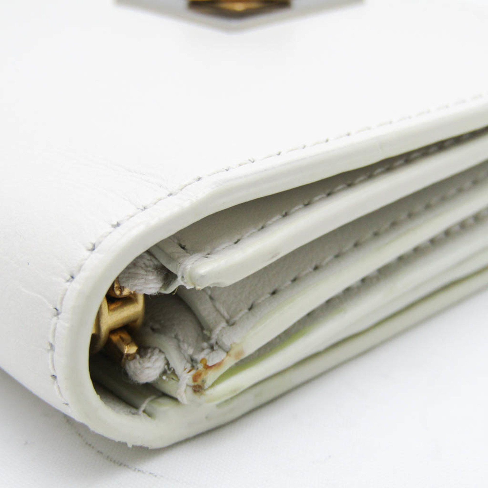 Bottega Veneta White Leather Wallet (Pre-Owned) Size ONE SIZE - 8 Thumbnail