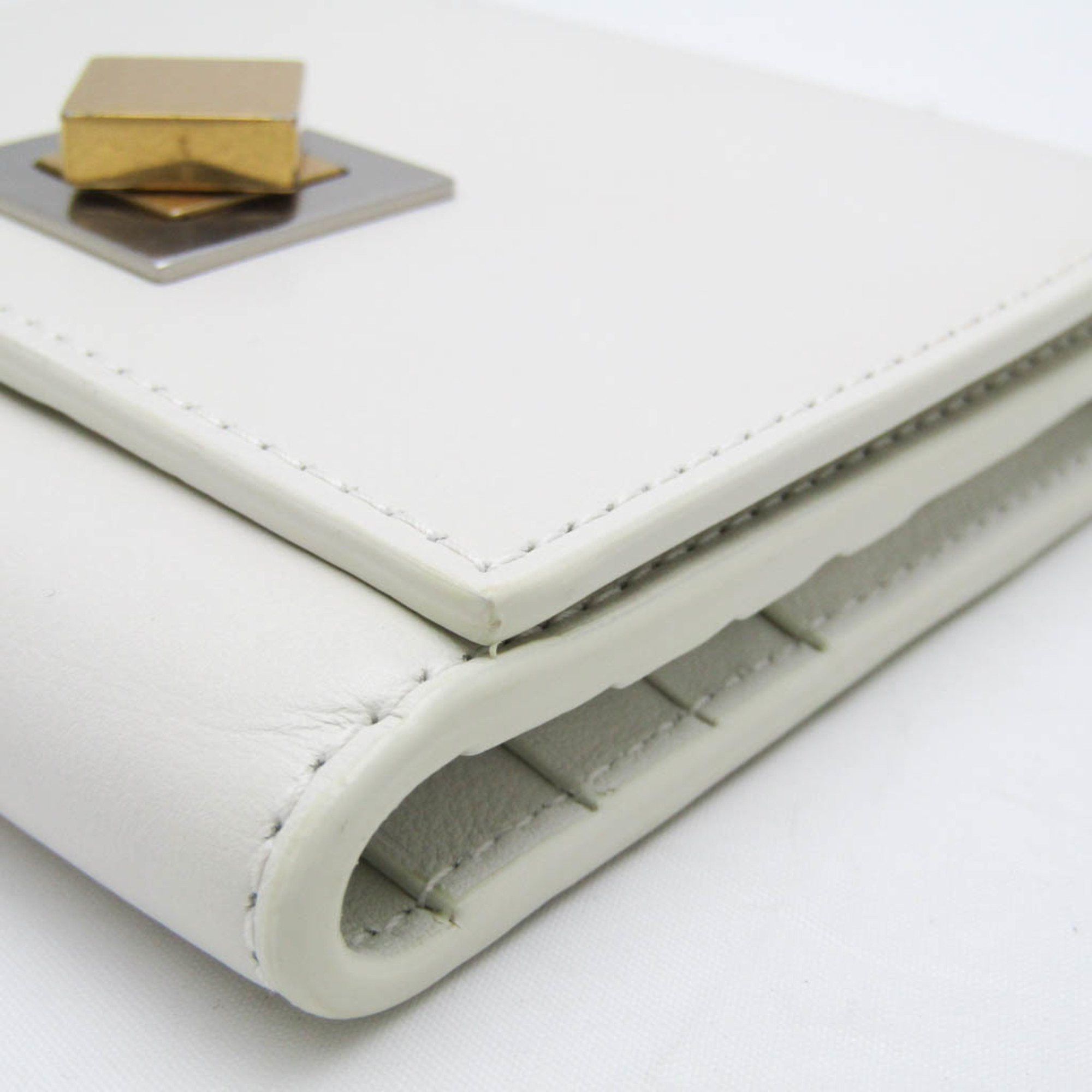Bottega Veneta White Leather Wallet (Pre-Owned) Size ONE SIZE - 9 Thumbnail