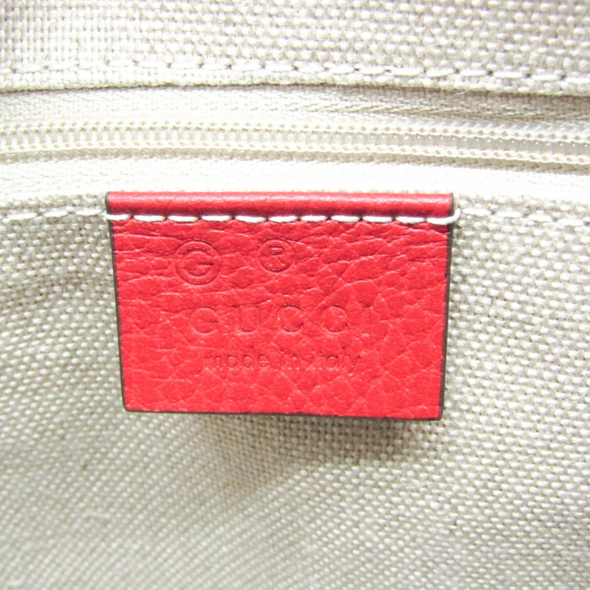 Gucci Gg Canvas Red Canvas Handbag (Pre-Owned) Size ONE SIZE - 6 Thumbnail