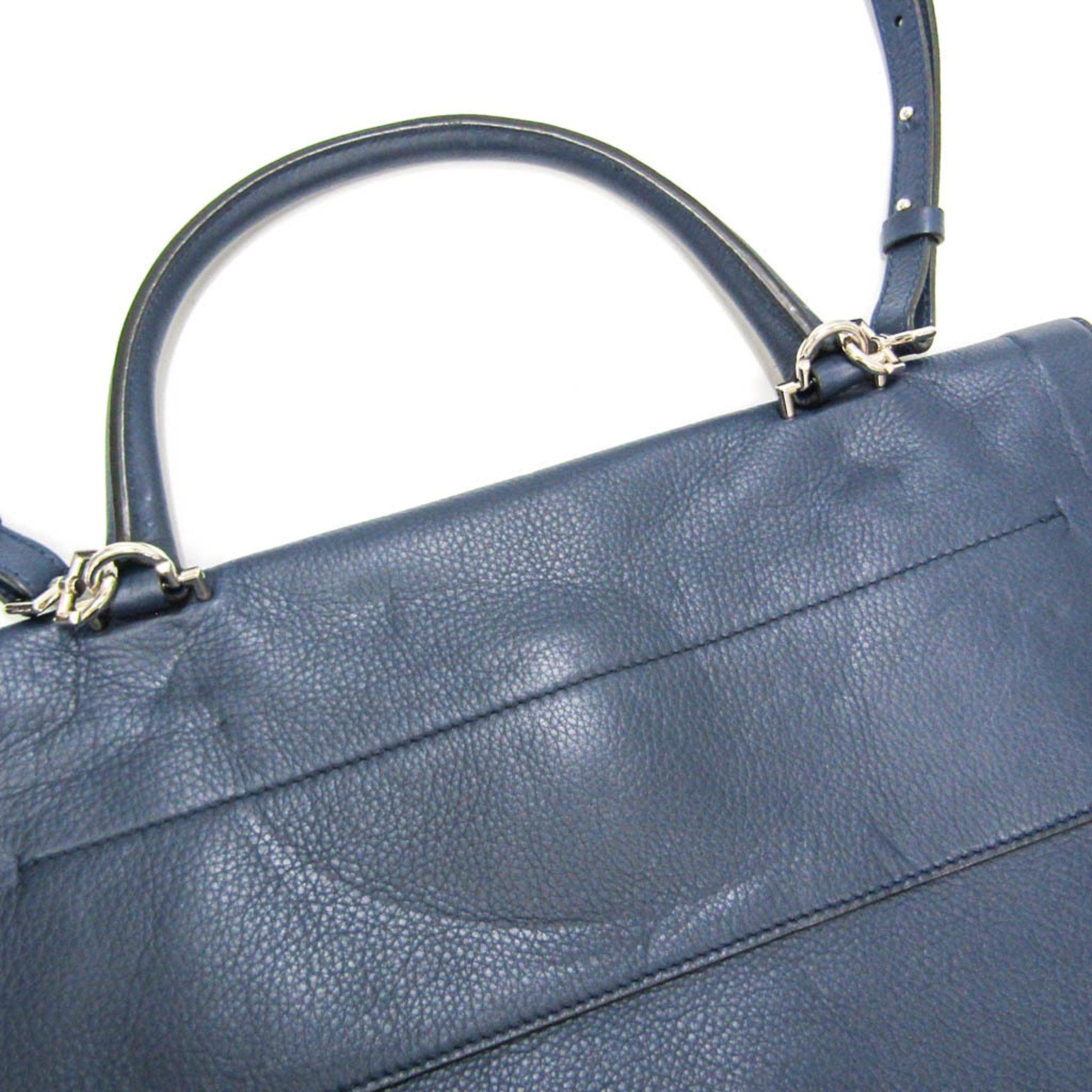 Shark Navy Leather Handbag (Pre-Owned)