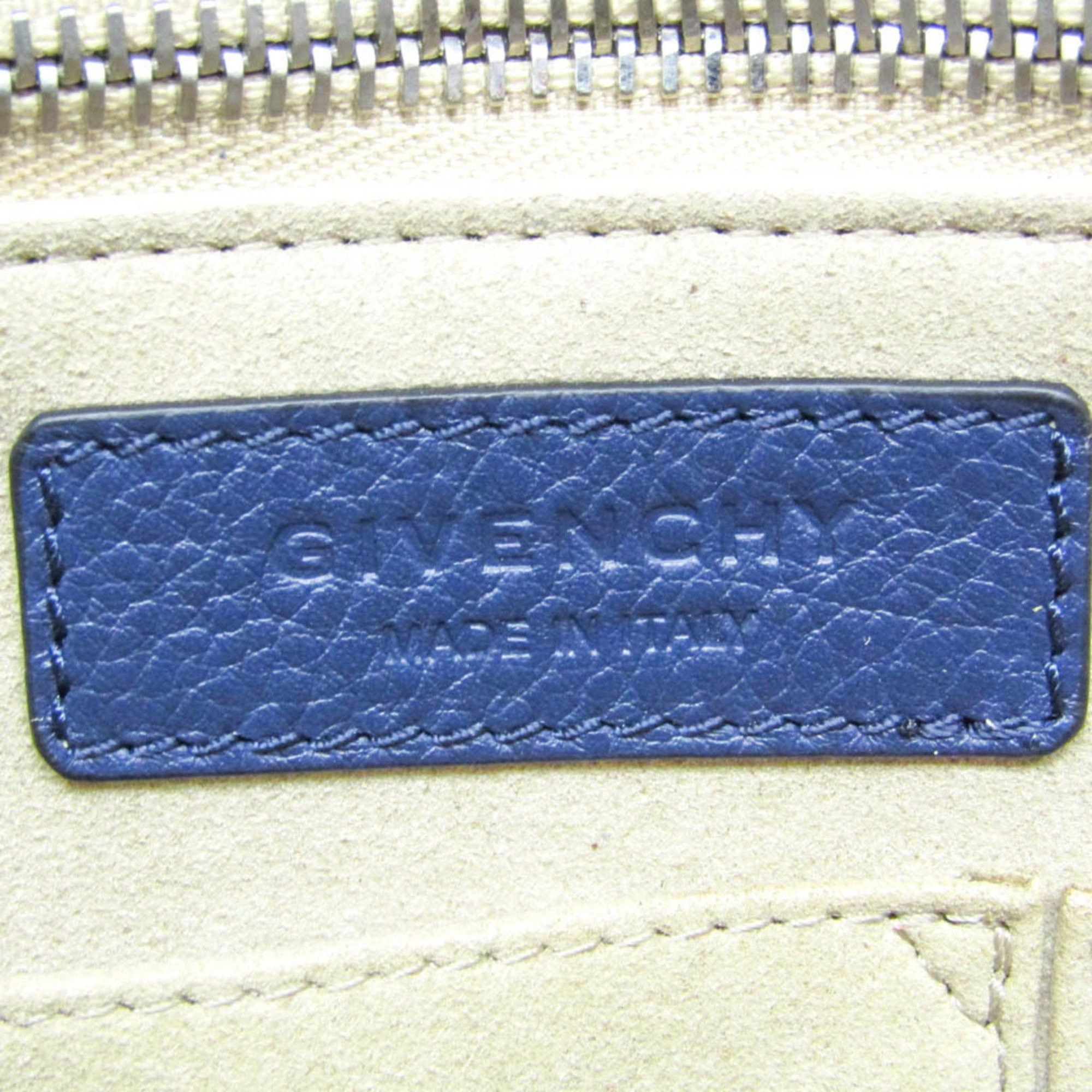 Shark Navy Leather Handbag (Pre-Owned)