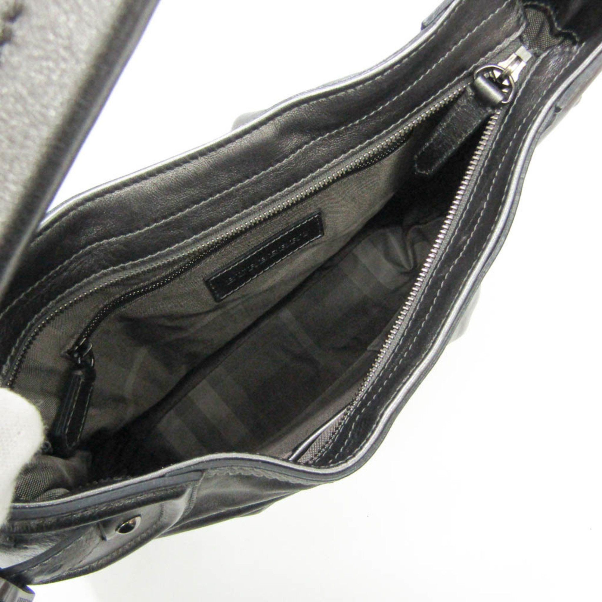 Burberry - Grey Leather Tote Bag (Pre-Owned) Size ONE SIZE - 4 Thumbnail