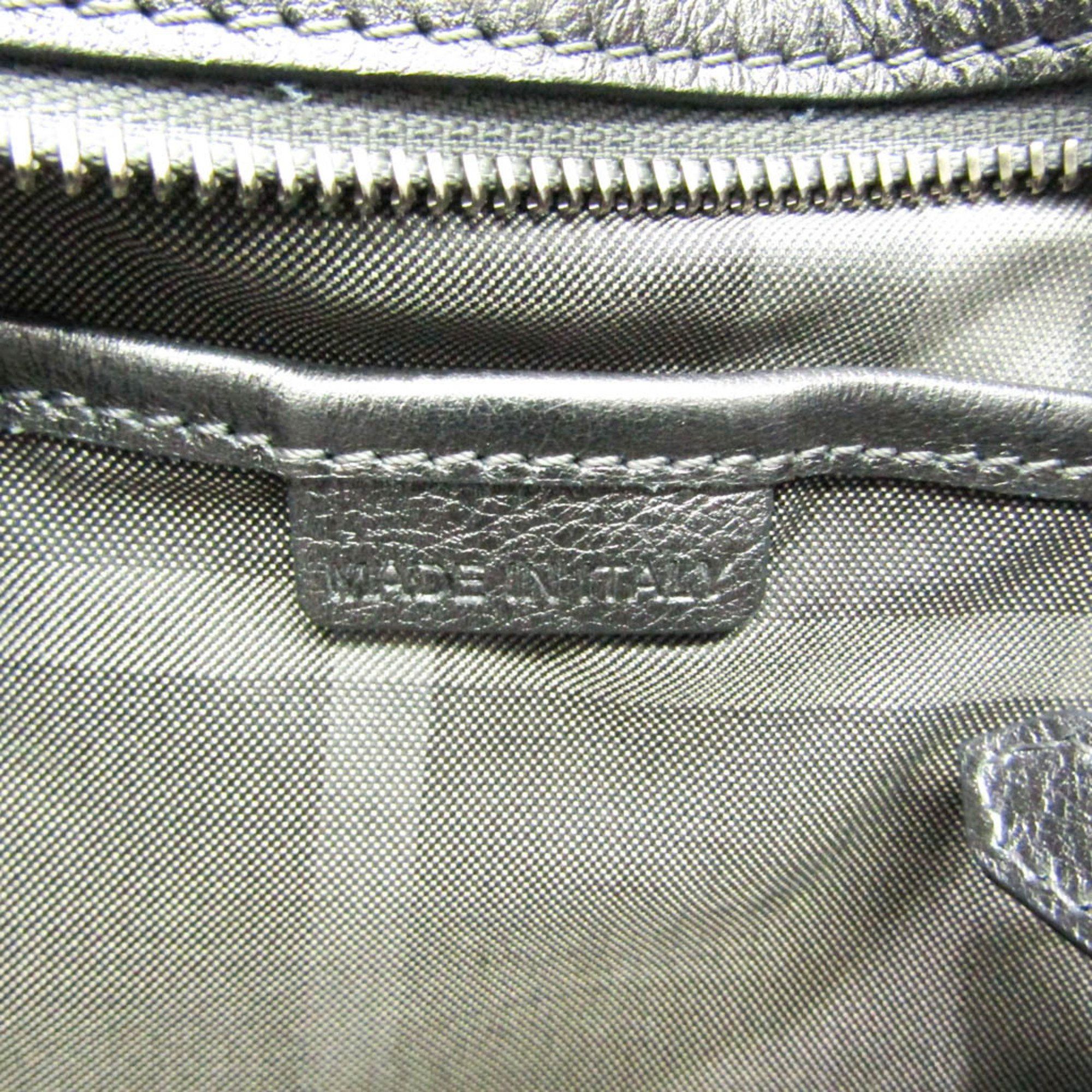 Burberry - Grey Leather Tote Bag (Pre-Owned) Size ONE SIZE - 7 Thumbnail