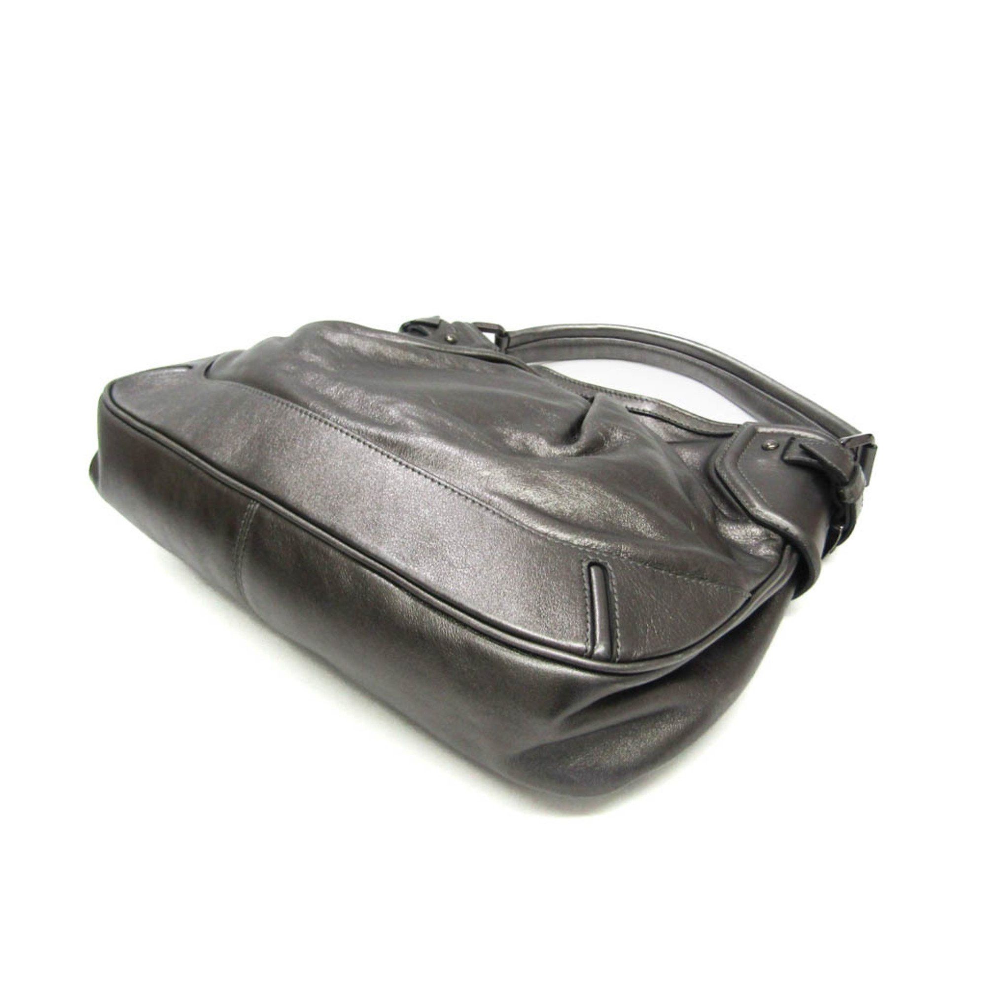 Burberry - Grey Leather Tote Bag (Pre-Owned) Size ONE SIZE - 2 Thumbnail