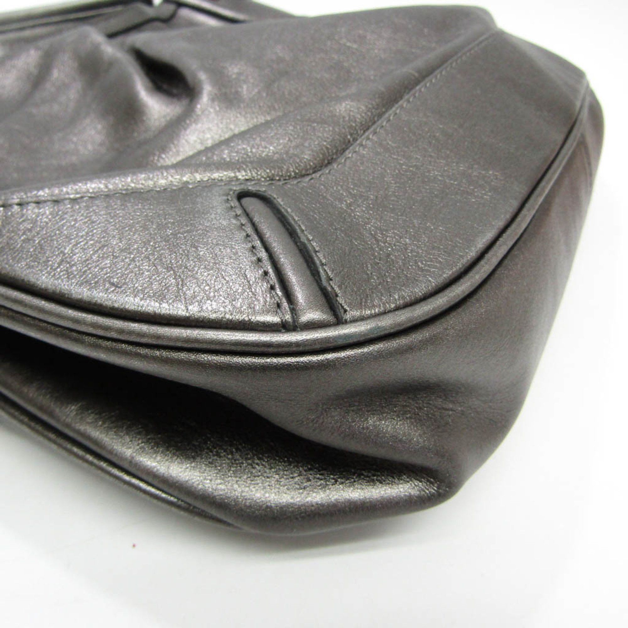 Burberry - Grey Leather Tote Bag (Pre-Owned) Size ONE SIZE - 10 Thumbnail