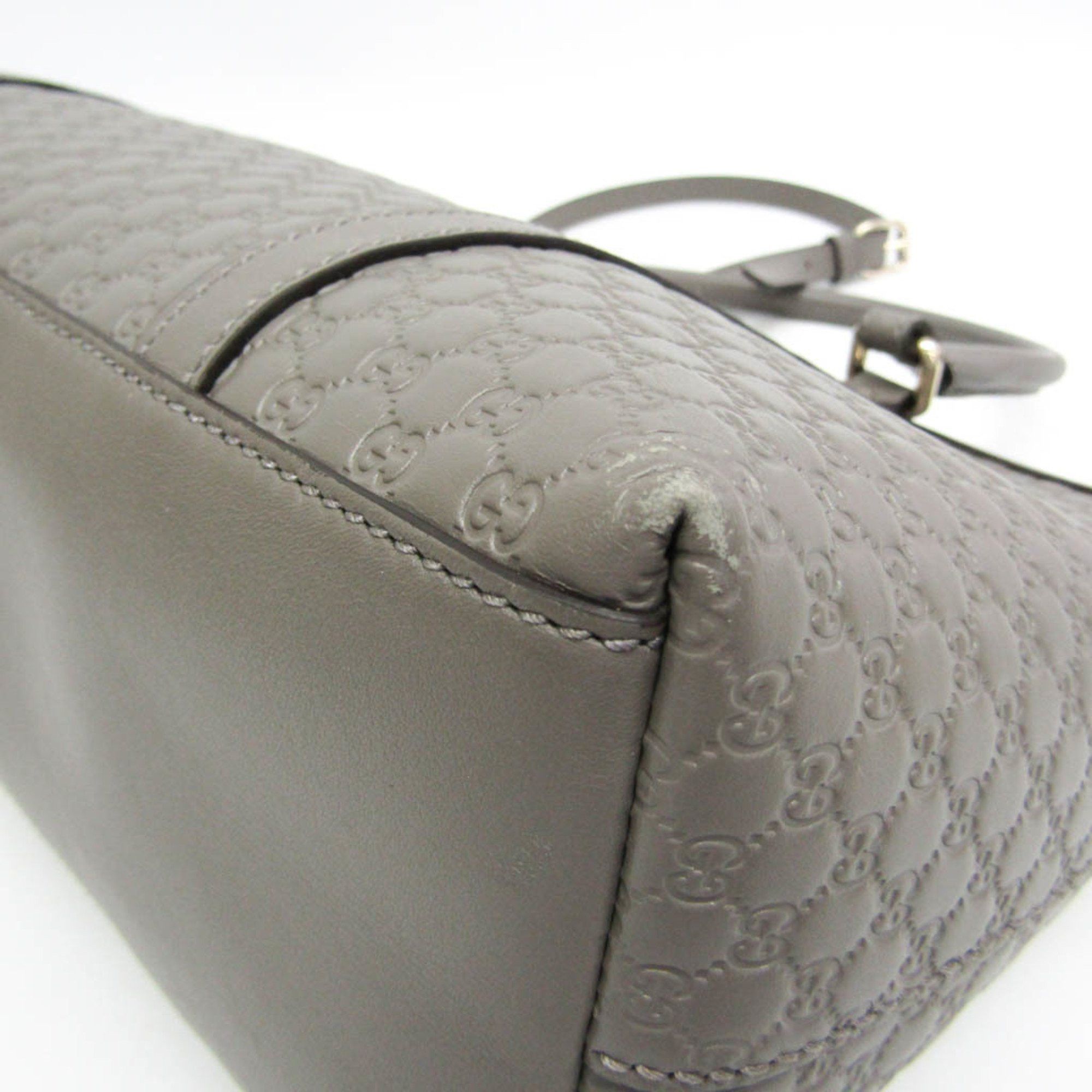 Gucci Micro ssima Grey Leather Handbag (Pre-Owned) Size ONE SIZE - 9 Thumbnail