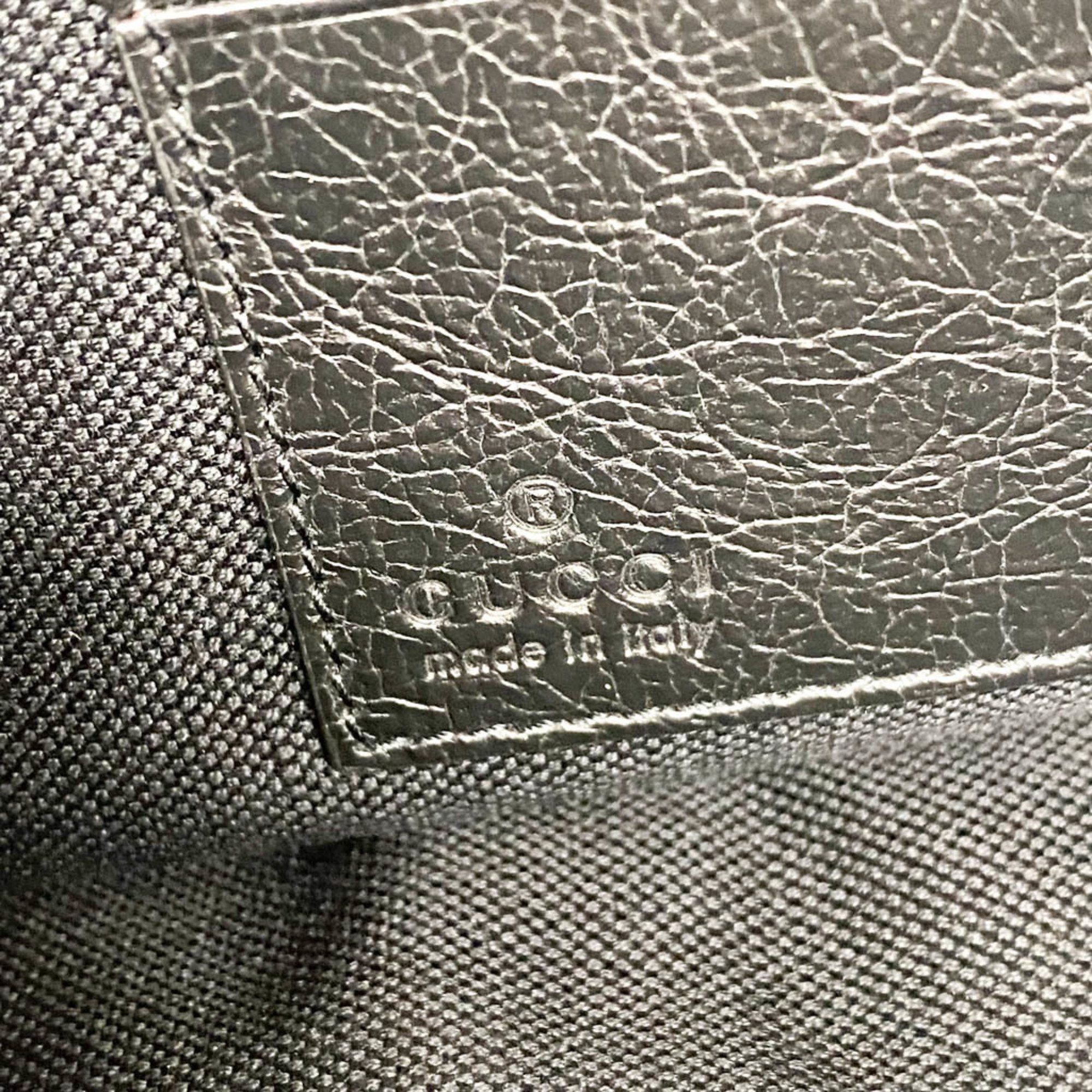 Gucci Interlocking G Black Leather Shoulder Bag (Pre-Owned) Size ONE SIZE - 6 Thumbnail
