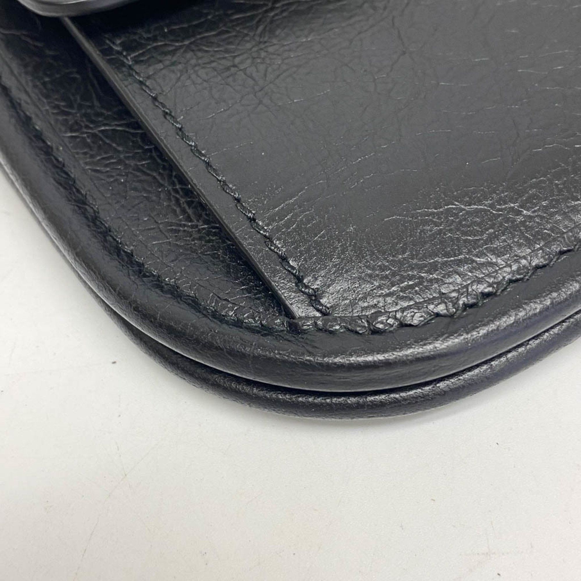 Gucci Interlocking G Black Leather Shoulder Bag (Pre-Owned) Size ONE SIZE - 8 Thumbnail