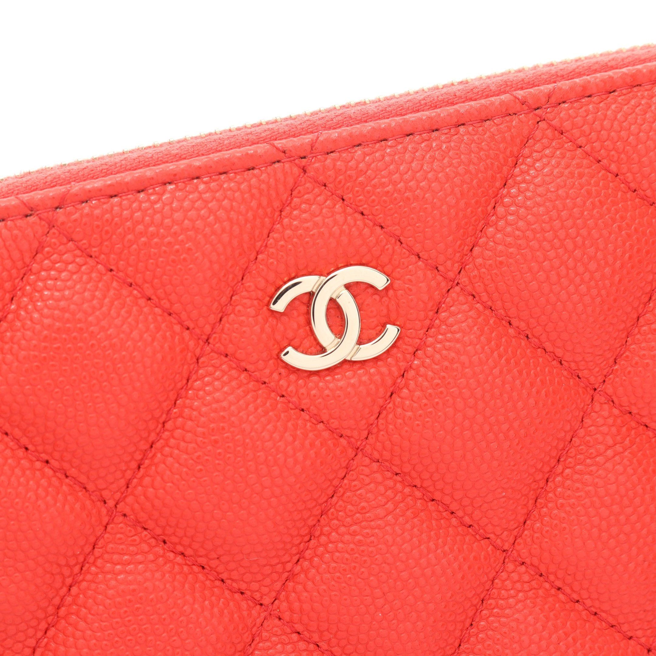 Chanel Chanel Matelasse Chain Wallet Caviar Skin Orange Red Gold Hardware Size ONE SIZE - 9 Thumbnail