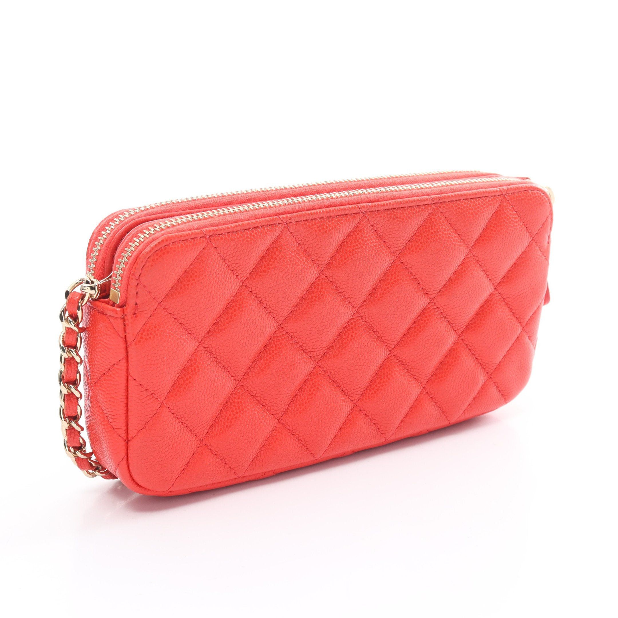 Chanel Chanel Matelasse Chain Wallet Caviar Skin Orange Red Gold Hardware Size ONE SIZE - 2 Thumbnail