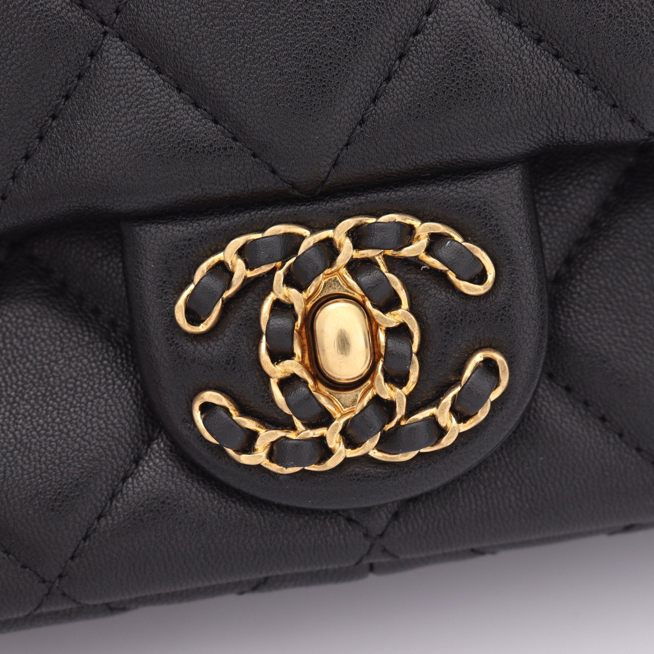 Chanel Chanel Matelasse Chain Shoulder Bag Lambskin Black Gold Hardware Size ONE SIZE - 8 Thumbnail