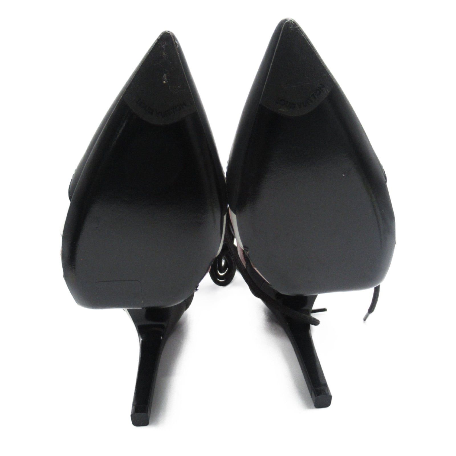 Louis Vuitton Louis Vuitton Pumps Leather Black Pink Size ONE SIZE - 4 Thumbnail