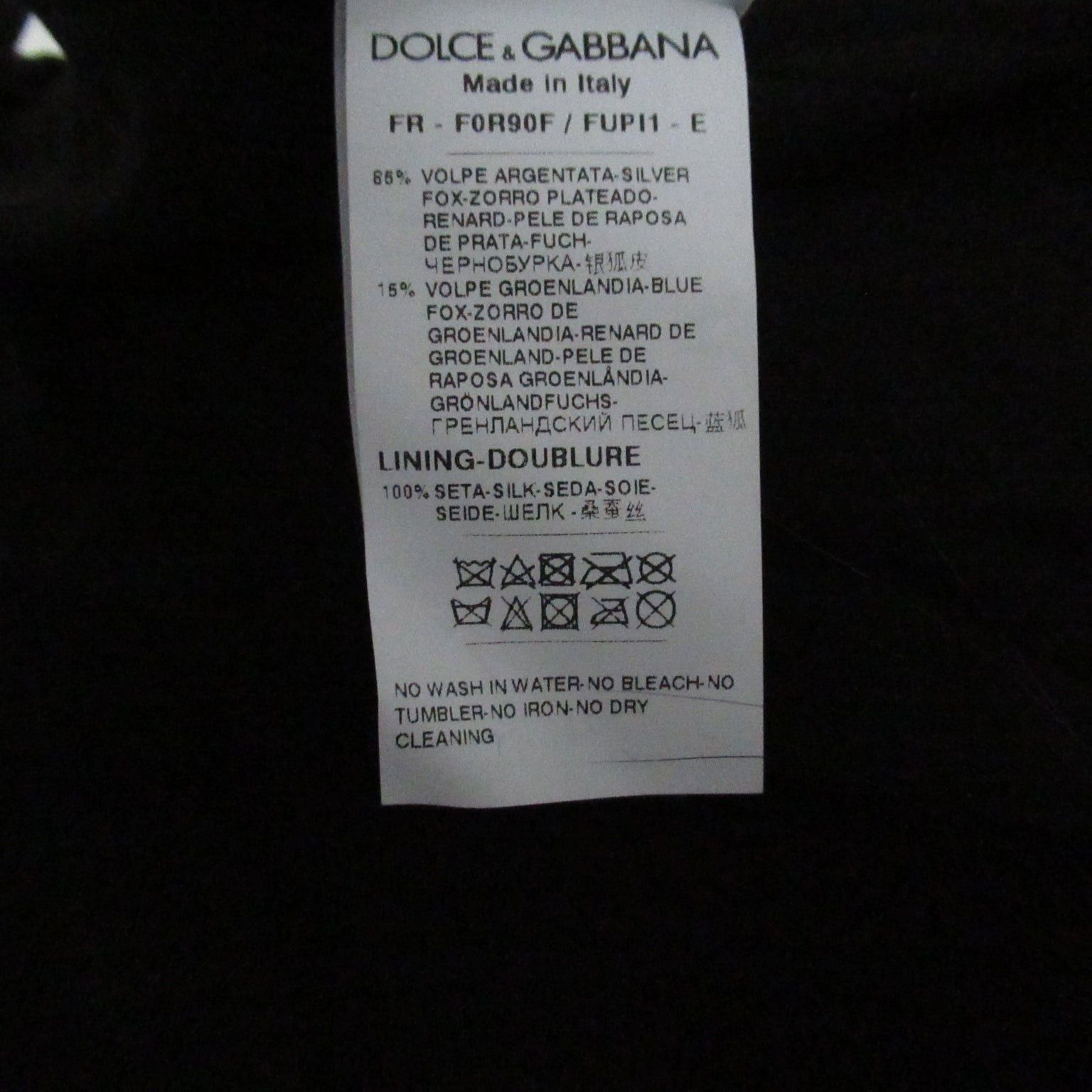 Dolce & Gabbana Dolce Gabbana Fur Coat Others Fox Black Size ONE SIZE - 8 Thumbnail