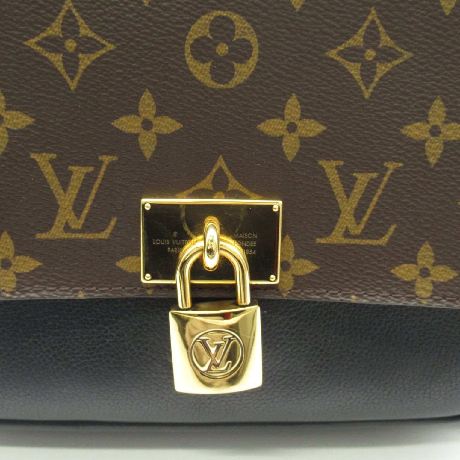 Louis Vuitton Louis Vuitton Marignan Shoulder Bag Coated Canvas Monogram Brown Black Noir Size ONE SIZE - 12 Thumbnail