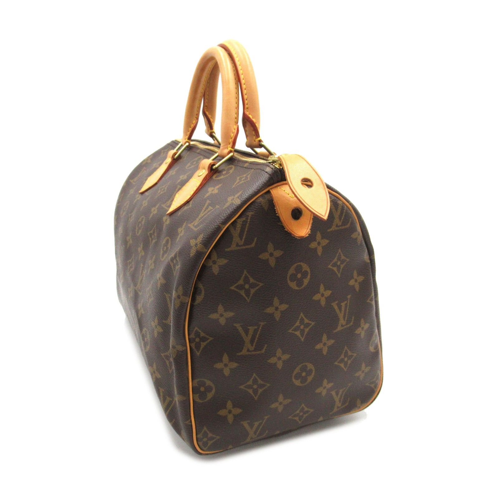 Louis Vuitton Louis Vuitton Speedy 30 Handbag Coated Canvas Monogram Brown Size ONE SIZE - 3 Thumbnail
