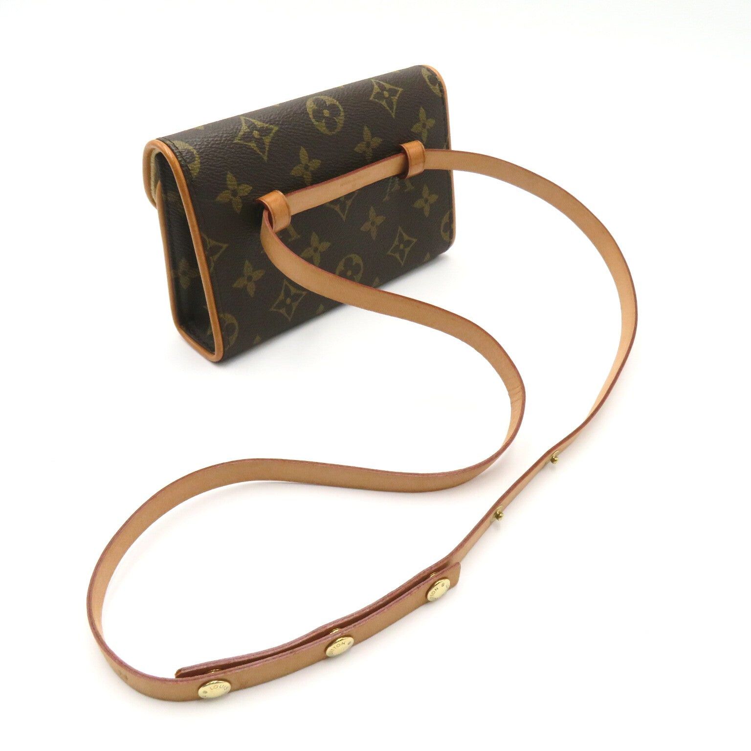 Louis Vuitton Louis Vuitton Pochette Florentine Waist Bag Body Coated Canvas Monogram Brown Size ONE SIZE - 5 Thumbnail