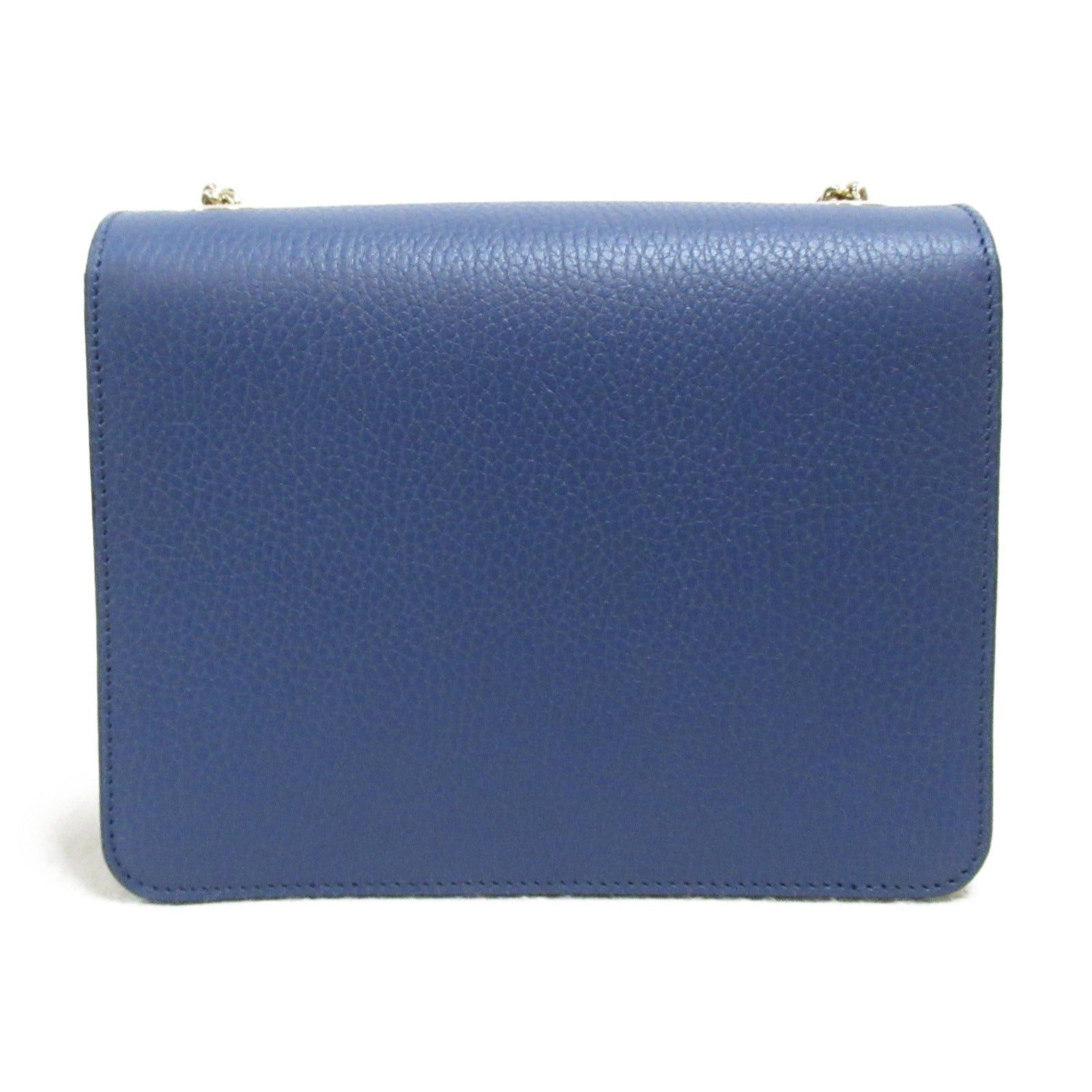 Gucci Gucci Chain Shoulder Bag Leather Blue Size ONE SIZE - 2 Thumbnail