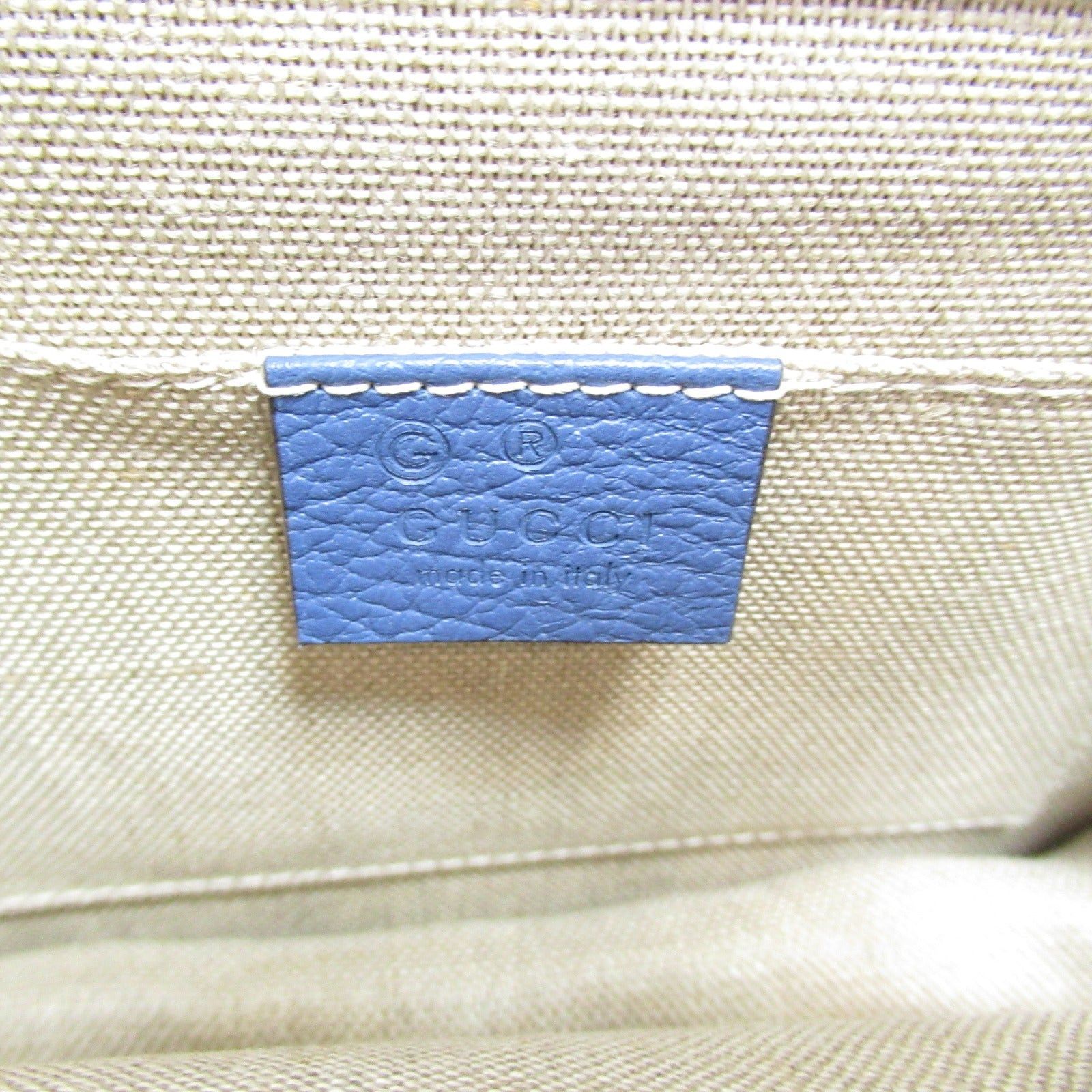 Gucci Gucci Chain Shoulder Bag Leather Blue Size ONE SIZE - 6 Thumbnail