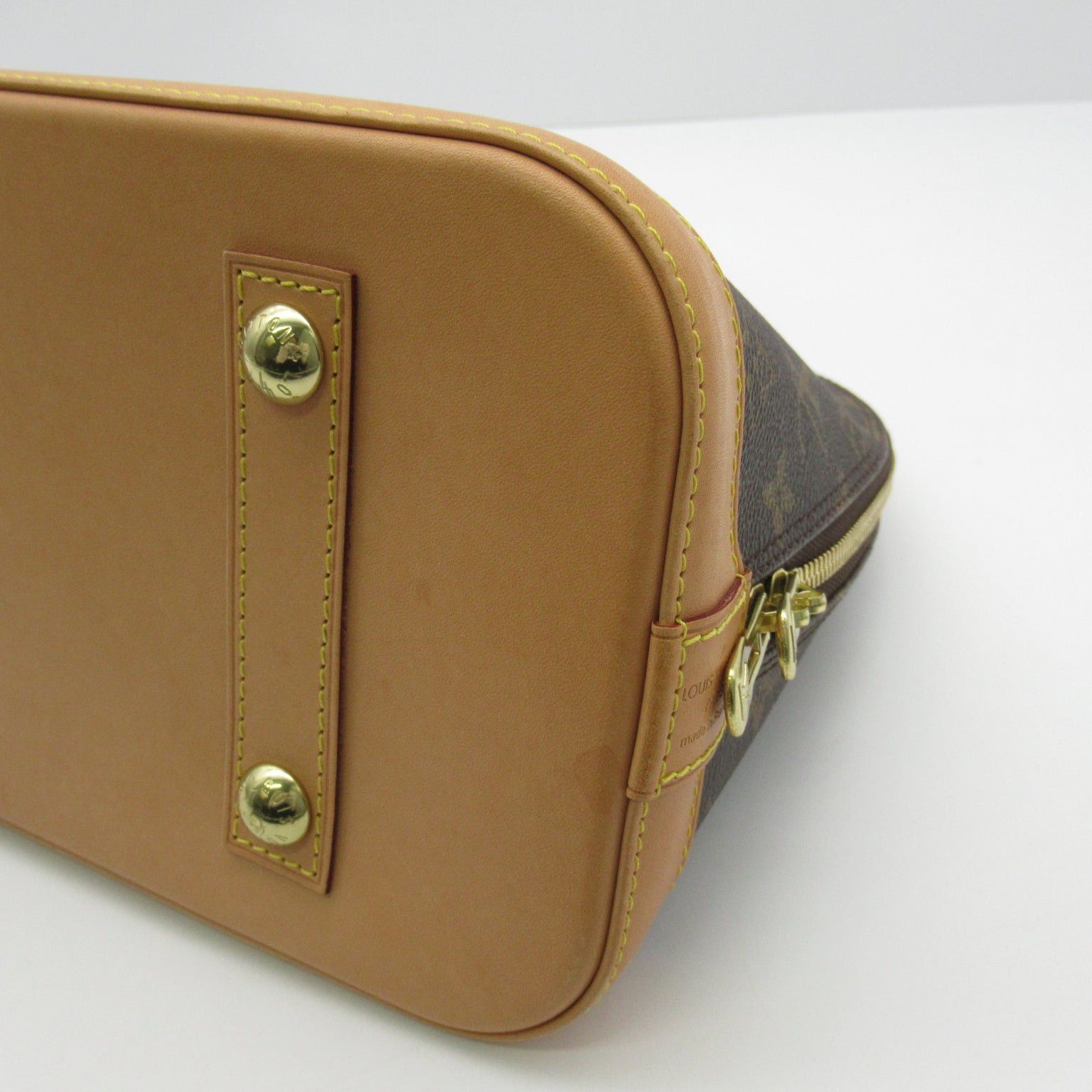 Louis Vuitton Louis Vuitton Alma Pm Handbag Coated Canvas Monogram Brown Size ONE SIZE - 7 Thumbnail