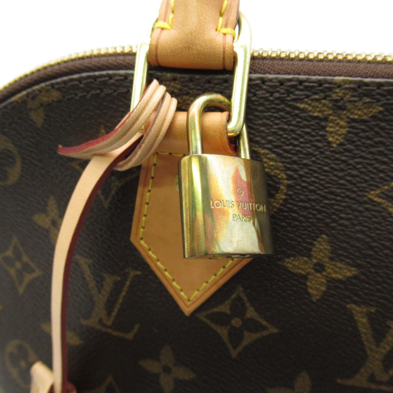 Louis Vuitton Louis Vuitton Alma Pm Handbag Coated Canvas Monogram Brown Size ONE SIZE - 15 Thumbnail