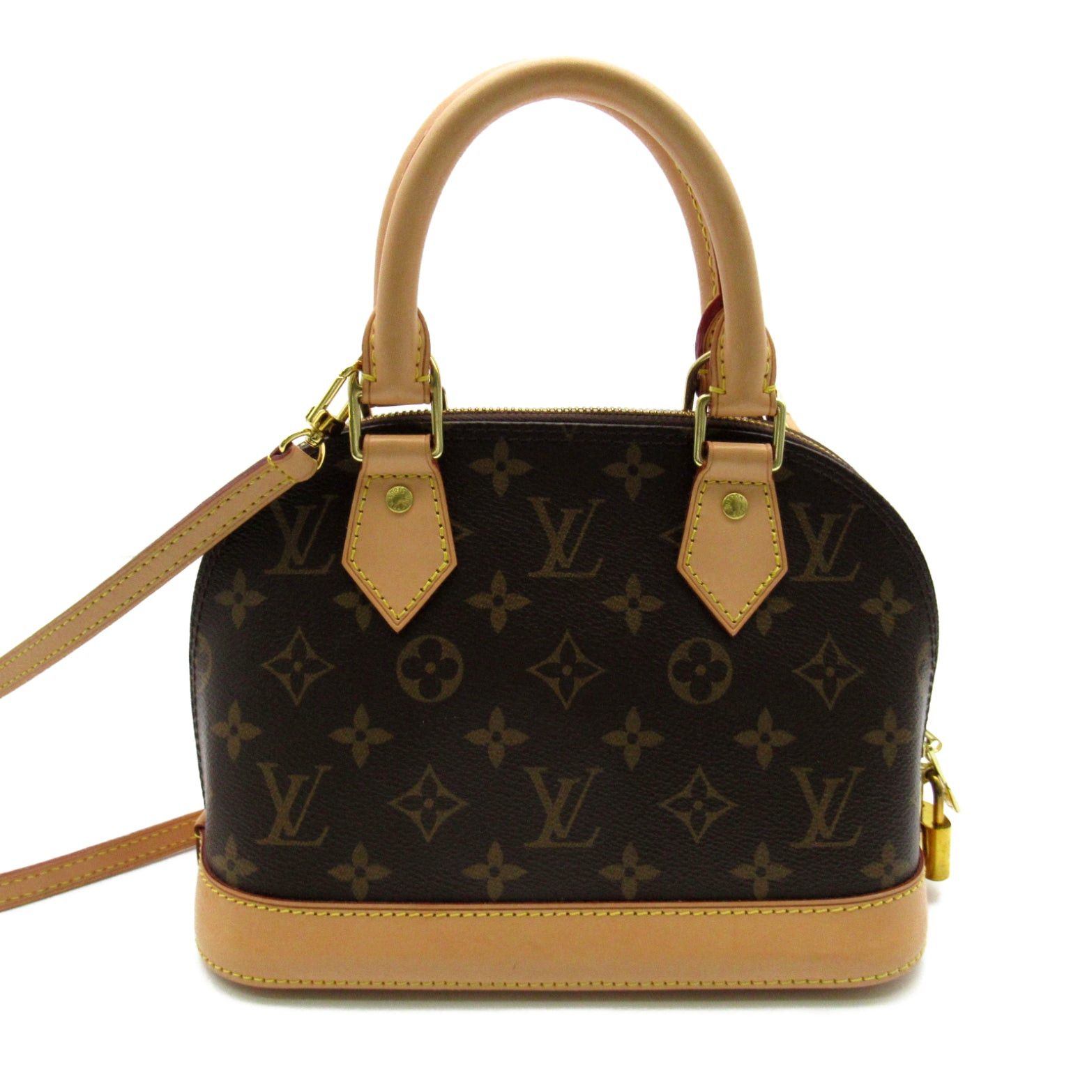 Louis Vuitton Louis Vuitton Alma Bb Shoulder Bag Coated Canvas Monogram Brown Size ONE SIZE - 3 Thumbnail