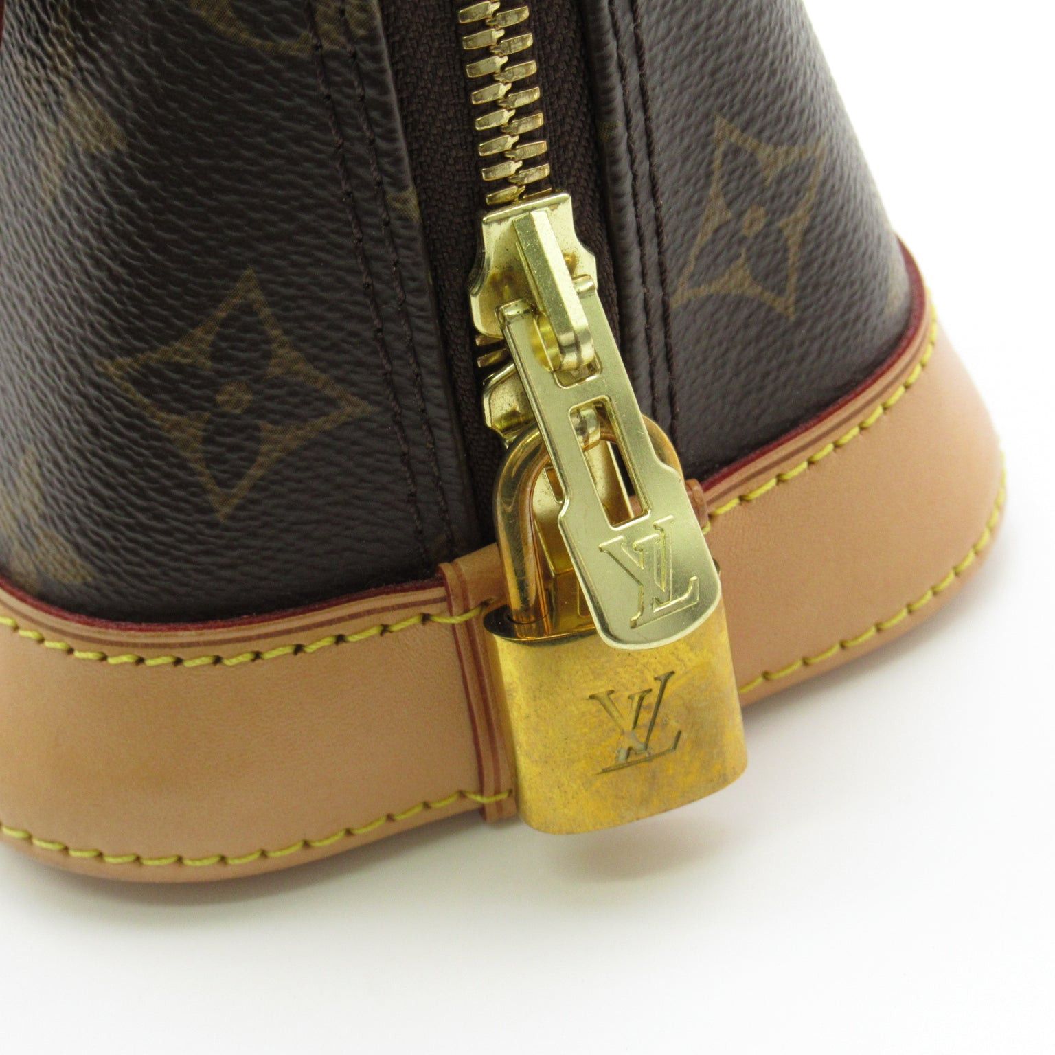 Louis Vuitton Louis Vuitton Alma Bb Shoulder Bag Coated Canvas Monogram Brown Size ONE SIZE - 12 Thumbnail