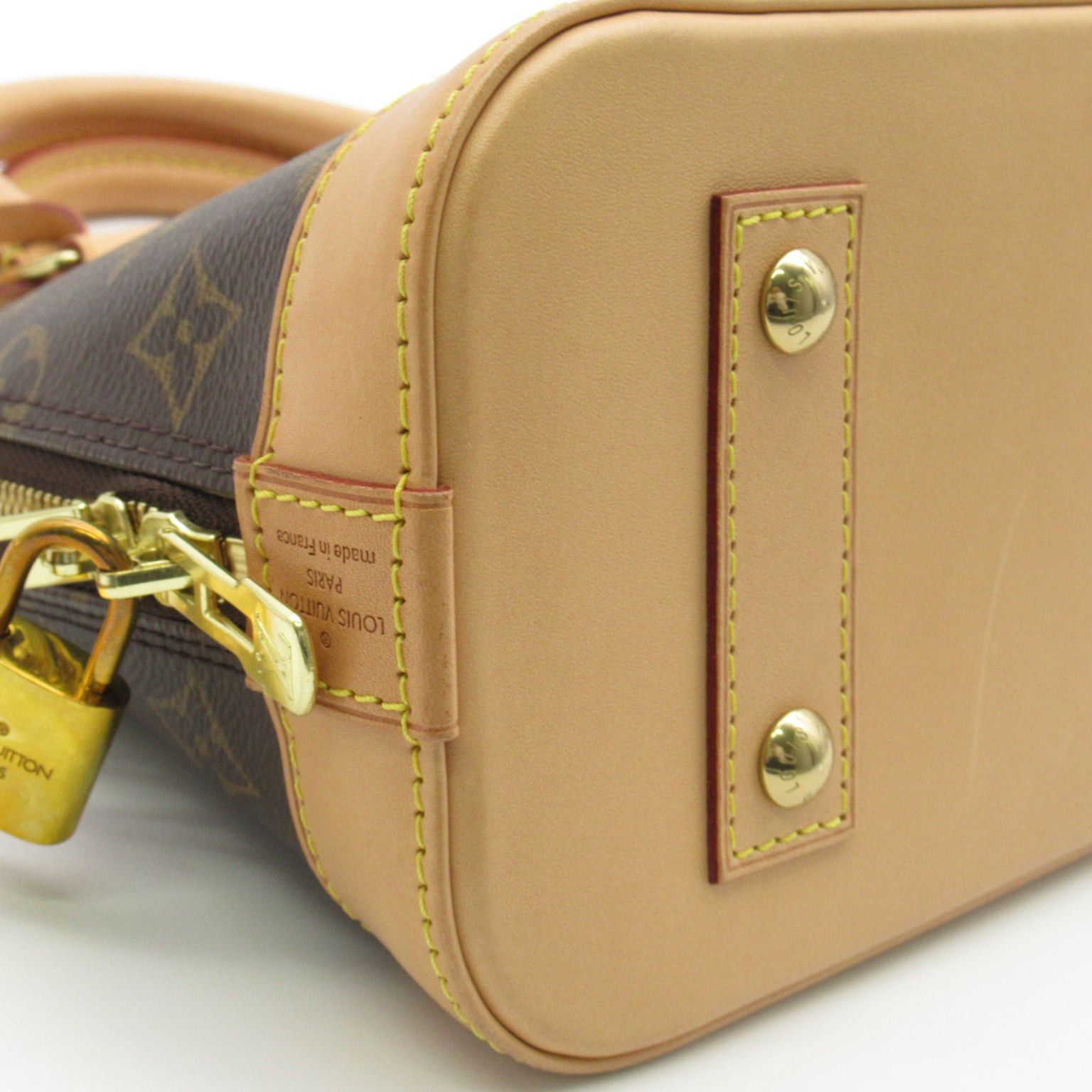 Louis Vuitton Louis Vuitton Alma Bb Shoulder Bag Coated Canvas Monogram Brown Size ONE SIZE - 6 Thumbnail