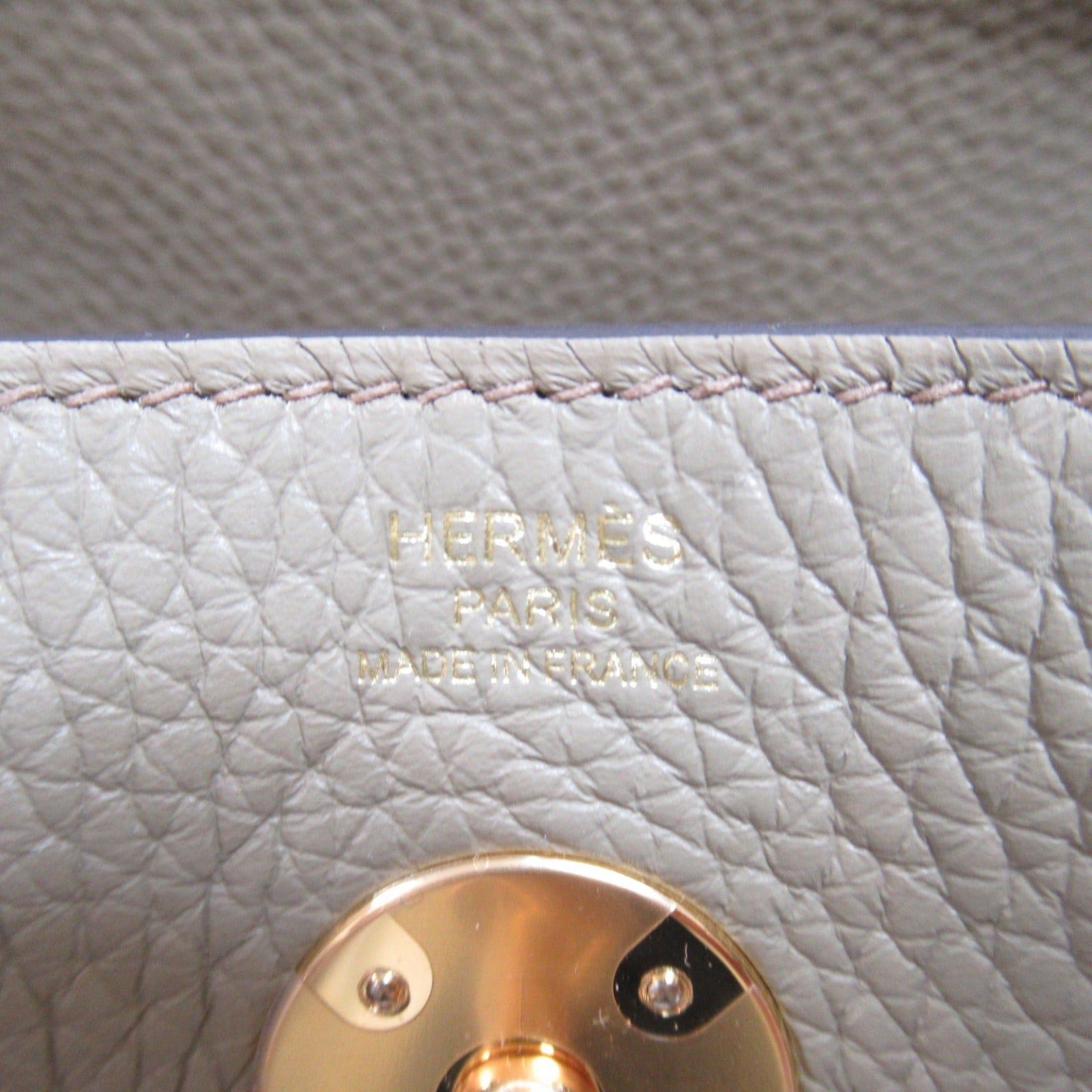Hermes Hermes Lindy 26 Beige Marfa Shoulder Bag Leather Clemence Gold Hardware Double Engraved Size ONE SIZE - 6 Thumbnail