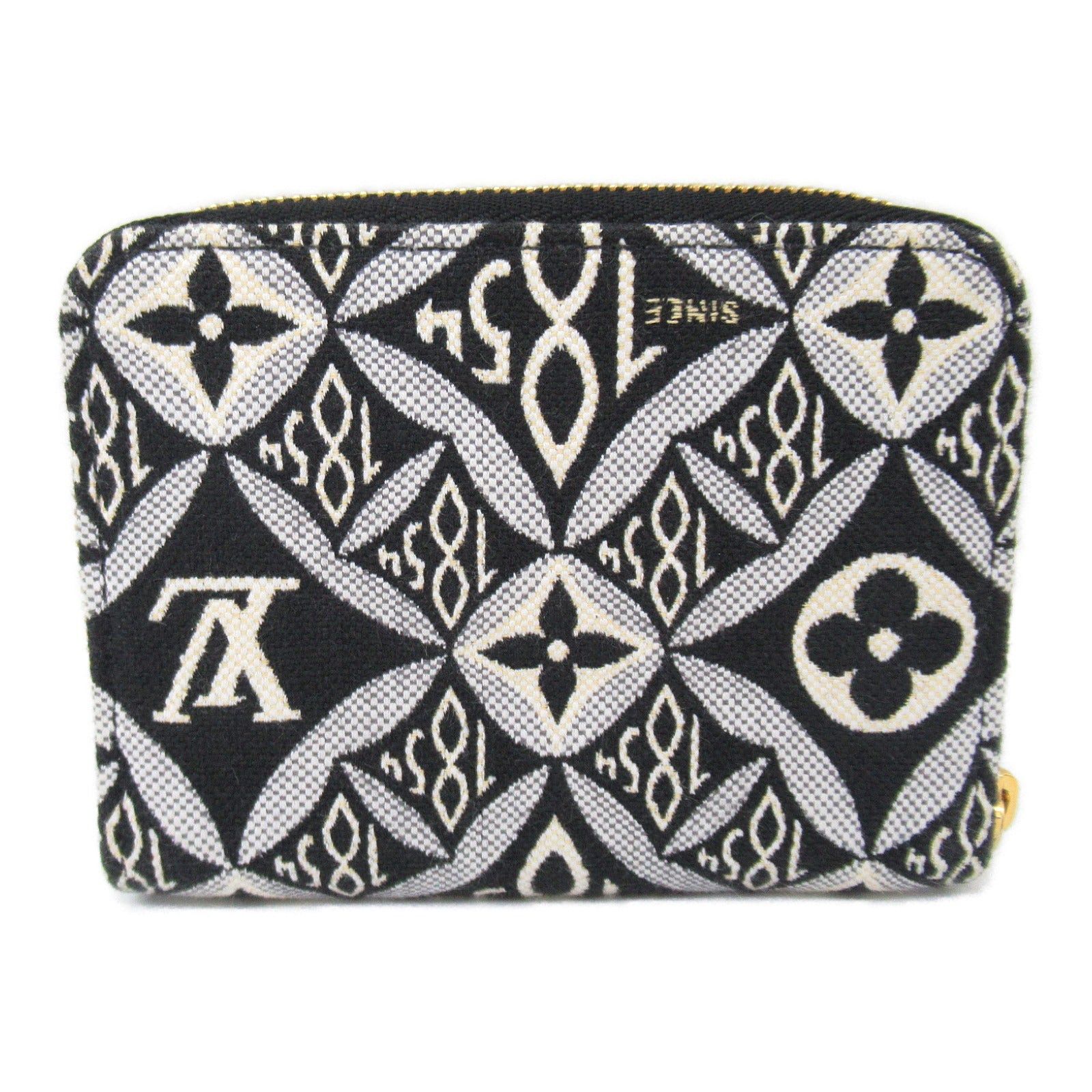 Louis Vuitton Louis Vuitton Since1854 Zippy Coin Purse Fabric Monogram Jacquard Black White Size ONE SIZE - 2 Thumbnail