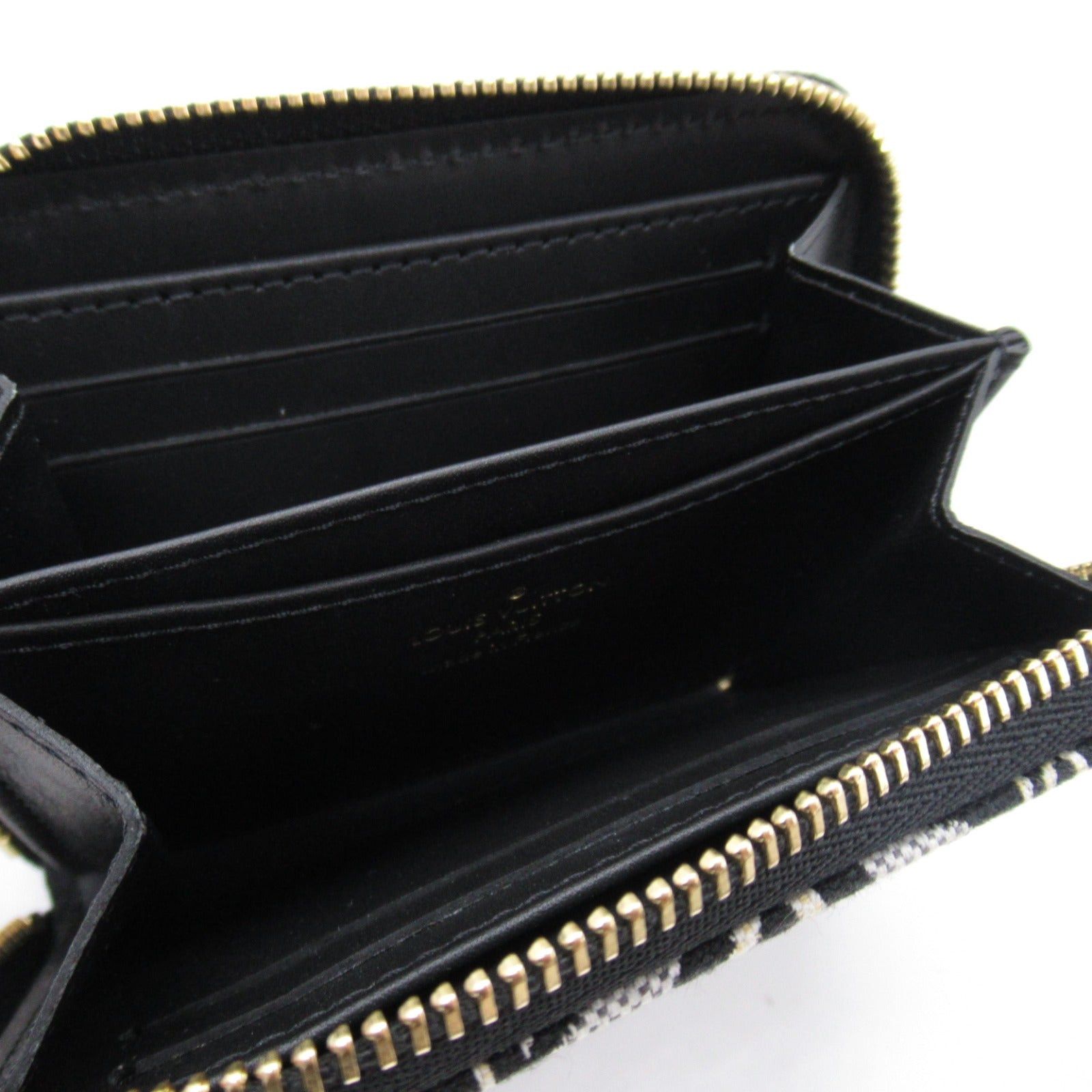 Louis Vuitton Louis Vuitton Since1854 Zippy Coin Purse Fabric Monogram Jacquard Black White Size ONE SIZE - 3 Thumbnail
