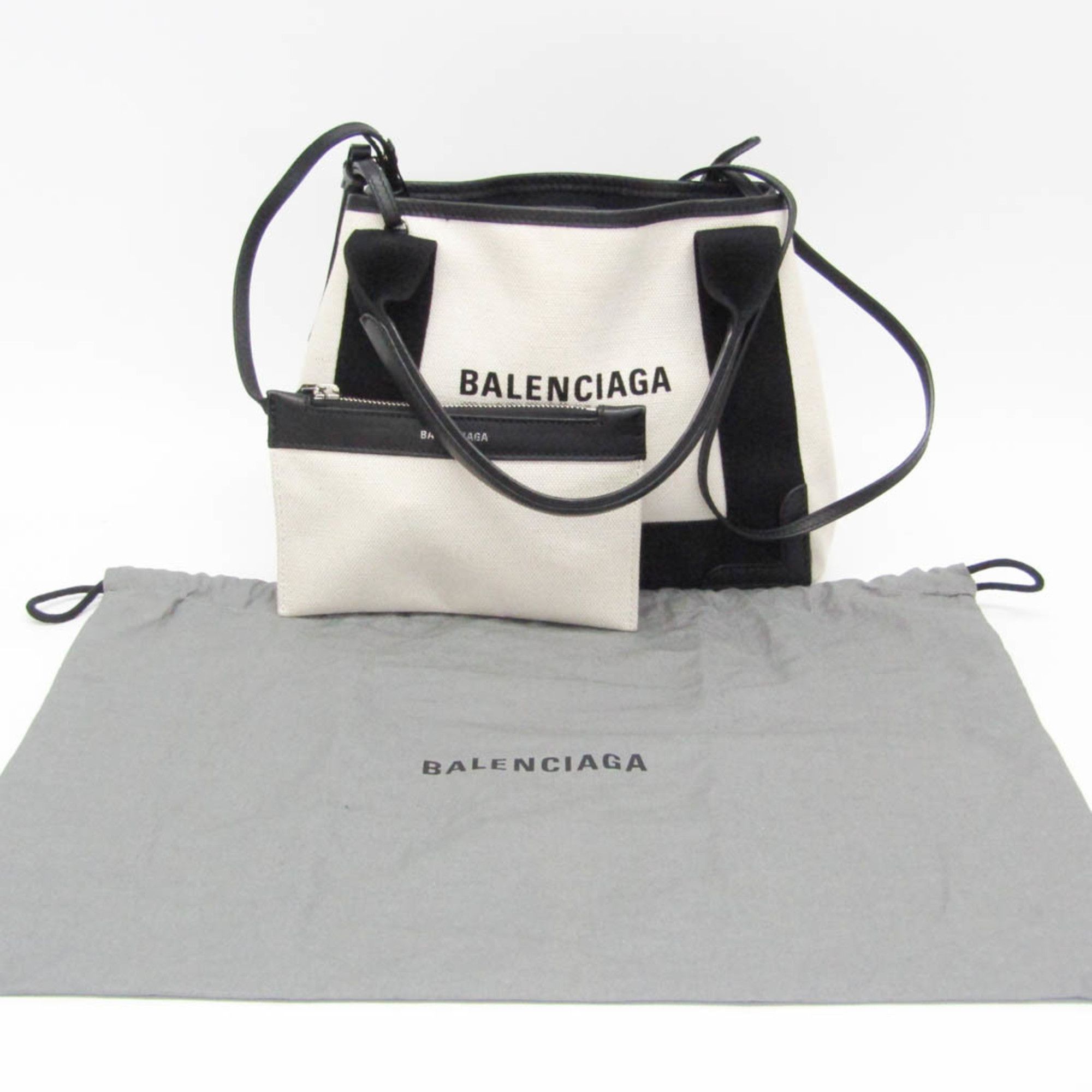 Balenciaga Navy Cabas Black Leather Tote Bag (Pre-Owned) Size ONE SIZE - 6 Thumbnail