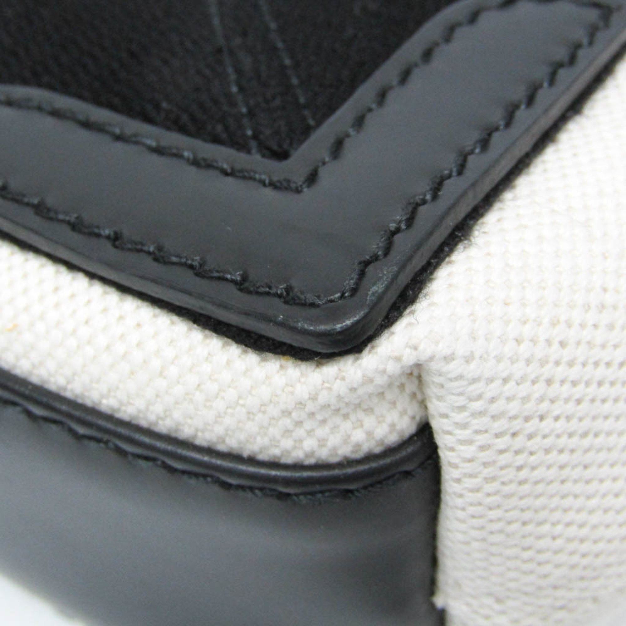 Balenciaga Navy Beige Canvas Handbag (Pre-Owned) Size ONE SIZE - 3 Thumbnail