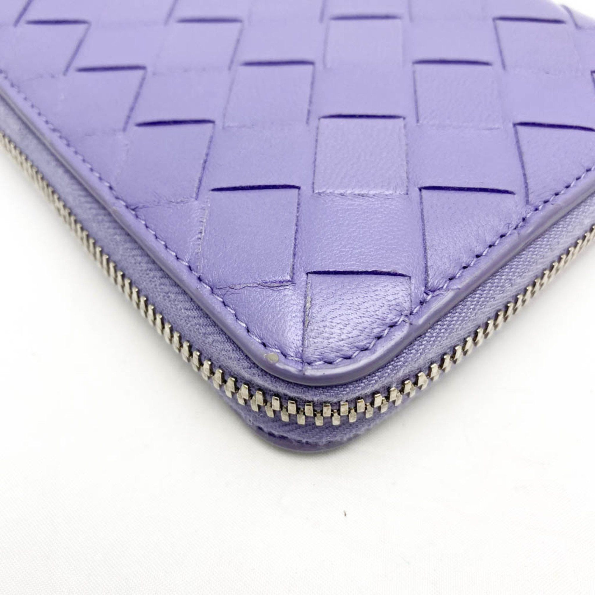 Bottega Veneta Intrecciato Purple Leather Wallet (Pre-Owned) Size ONE SIZE - 10 Thumbnail