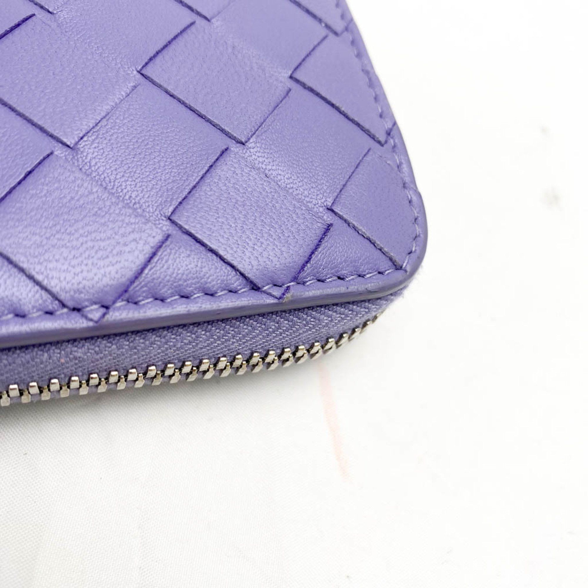 Bottega Veneta Intrecciato Purple Leather Wallet (Pre-Owned) Size ONE SIZE - 11 Thumbnail