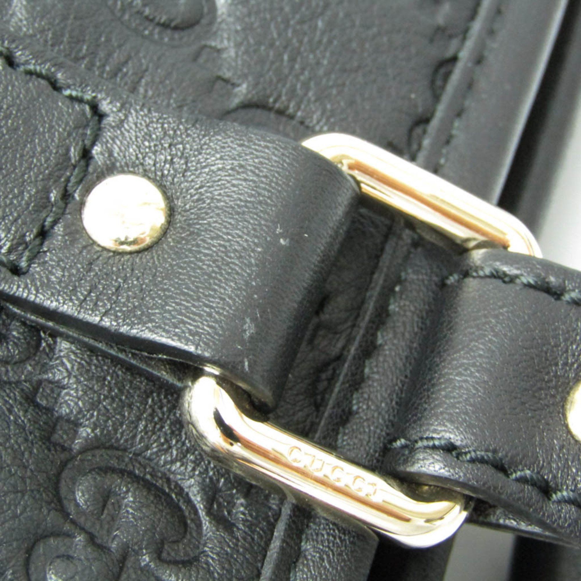 Gucci ssima Black Leather Handbag (Pre-Owned) Size ONE SIZE - 11 Thumbnail